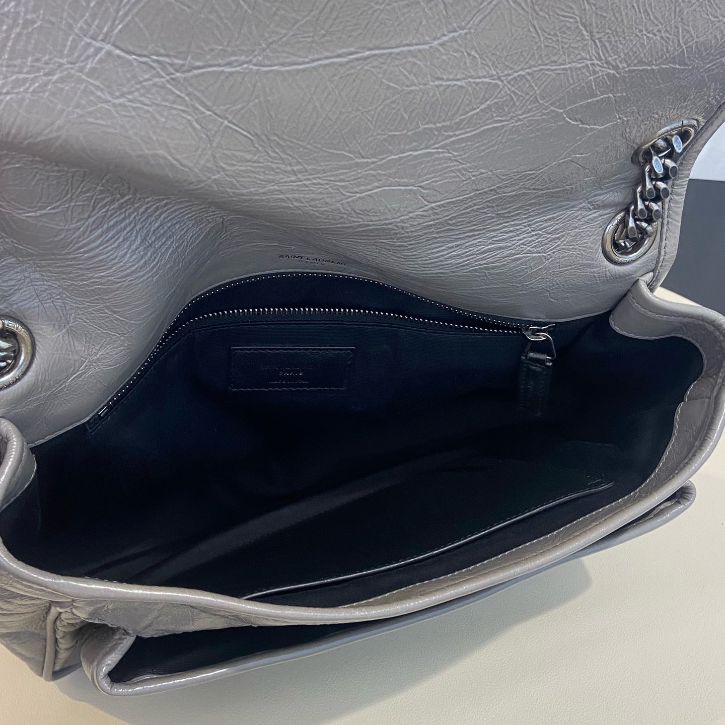 Saint Laurent - Niki Medium - Leather - Grey - (medium)