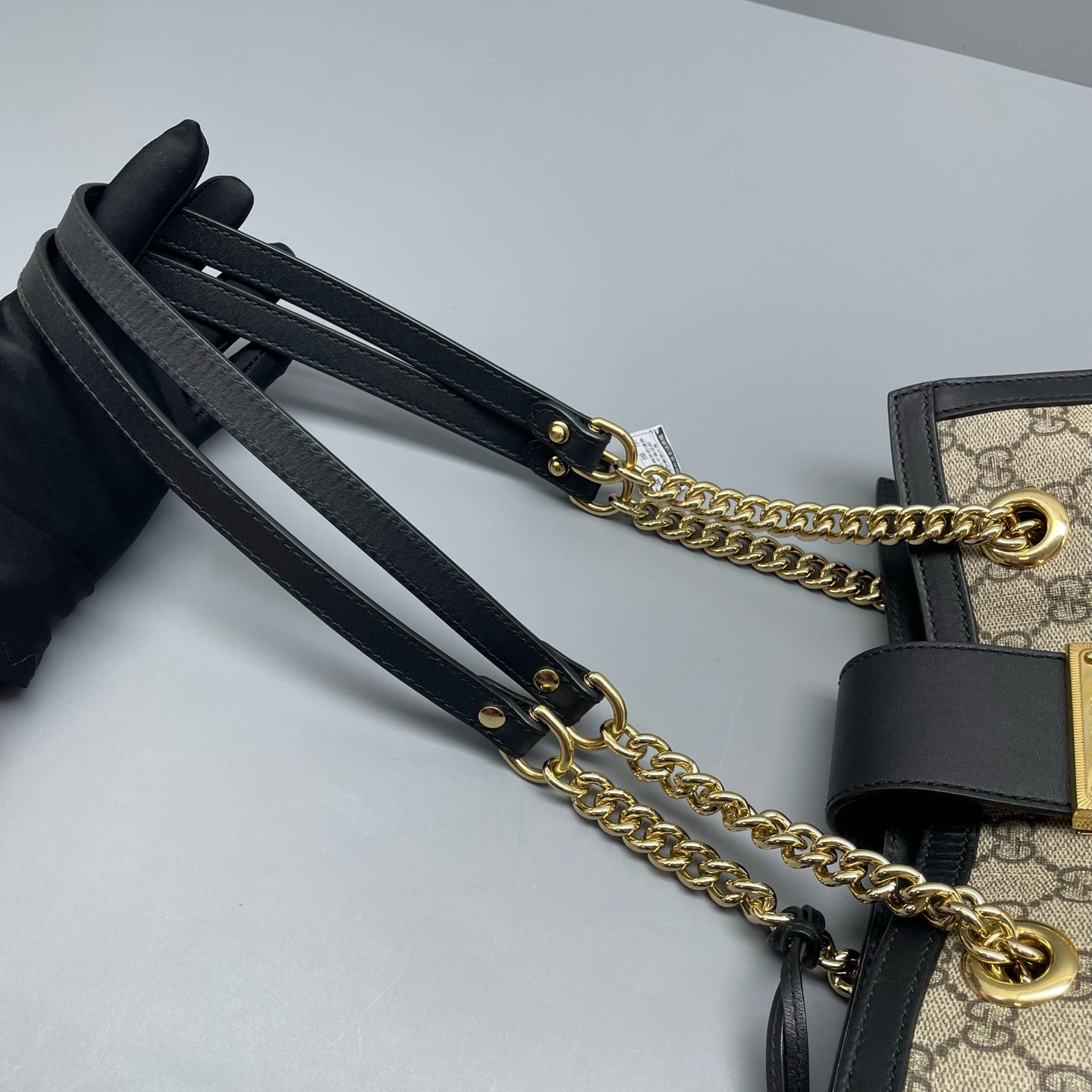Gucci - GG Supreme Padlock Tote - GG Supreme canvas with leather trim - Beige - (small)