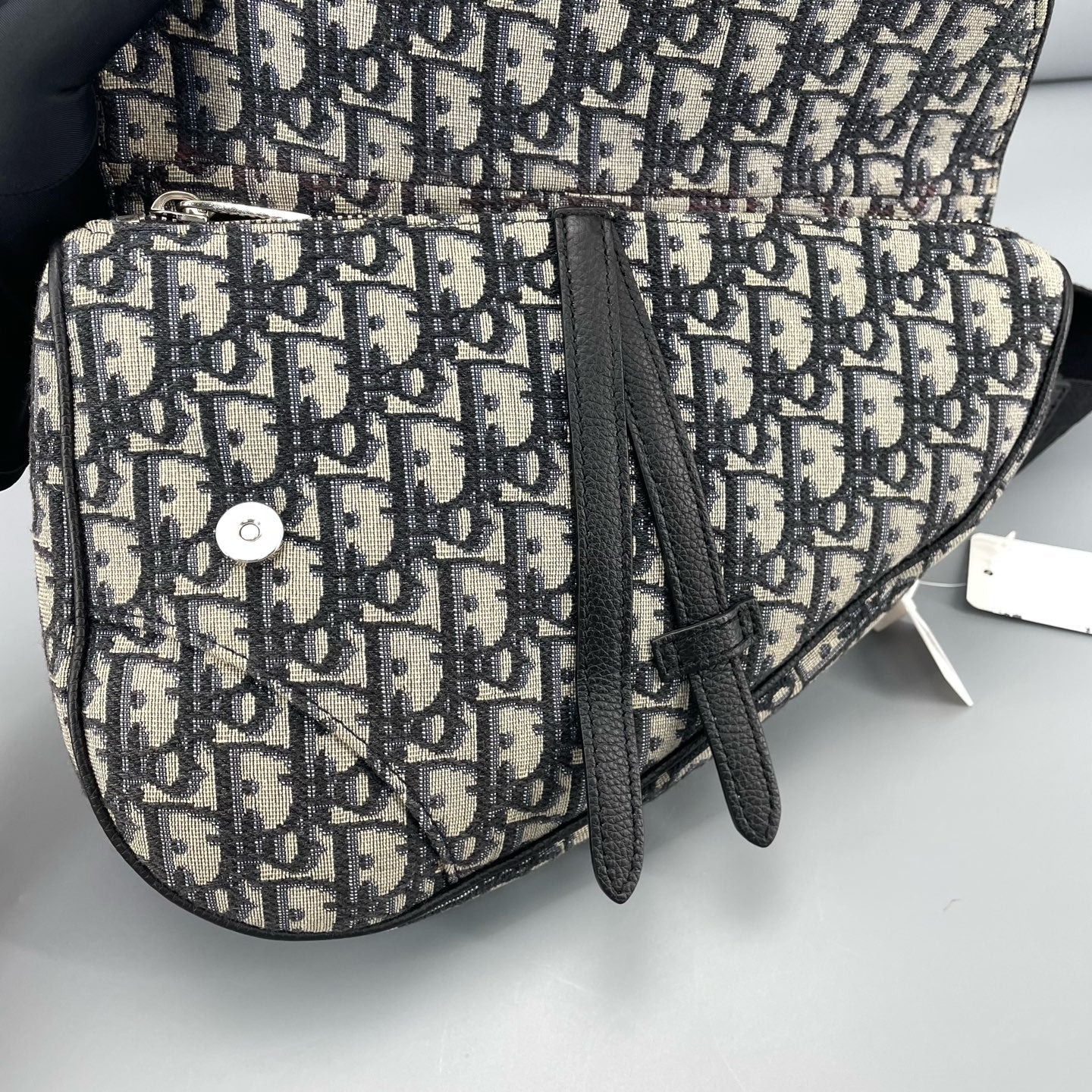 Dior - Saddle Chest Bag - Oblique canvas with leather trim - Blue - (Small)