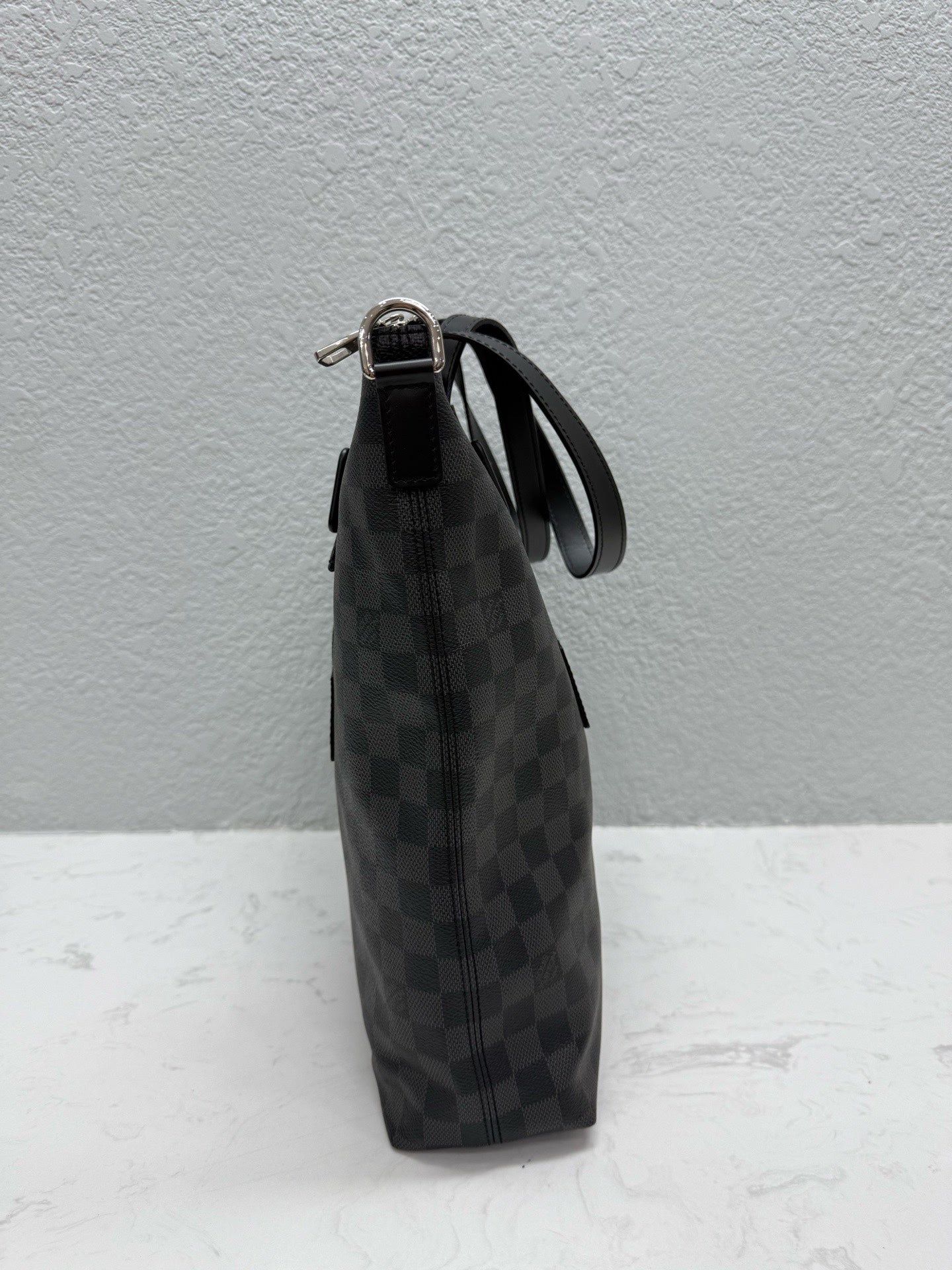 Louis Vuitton - Sac Plat PM - Damier Graphite coated canvas with leather trim - Black - (medium)