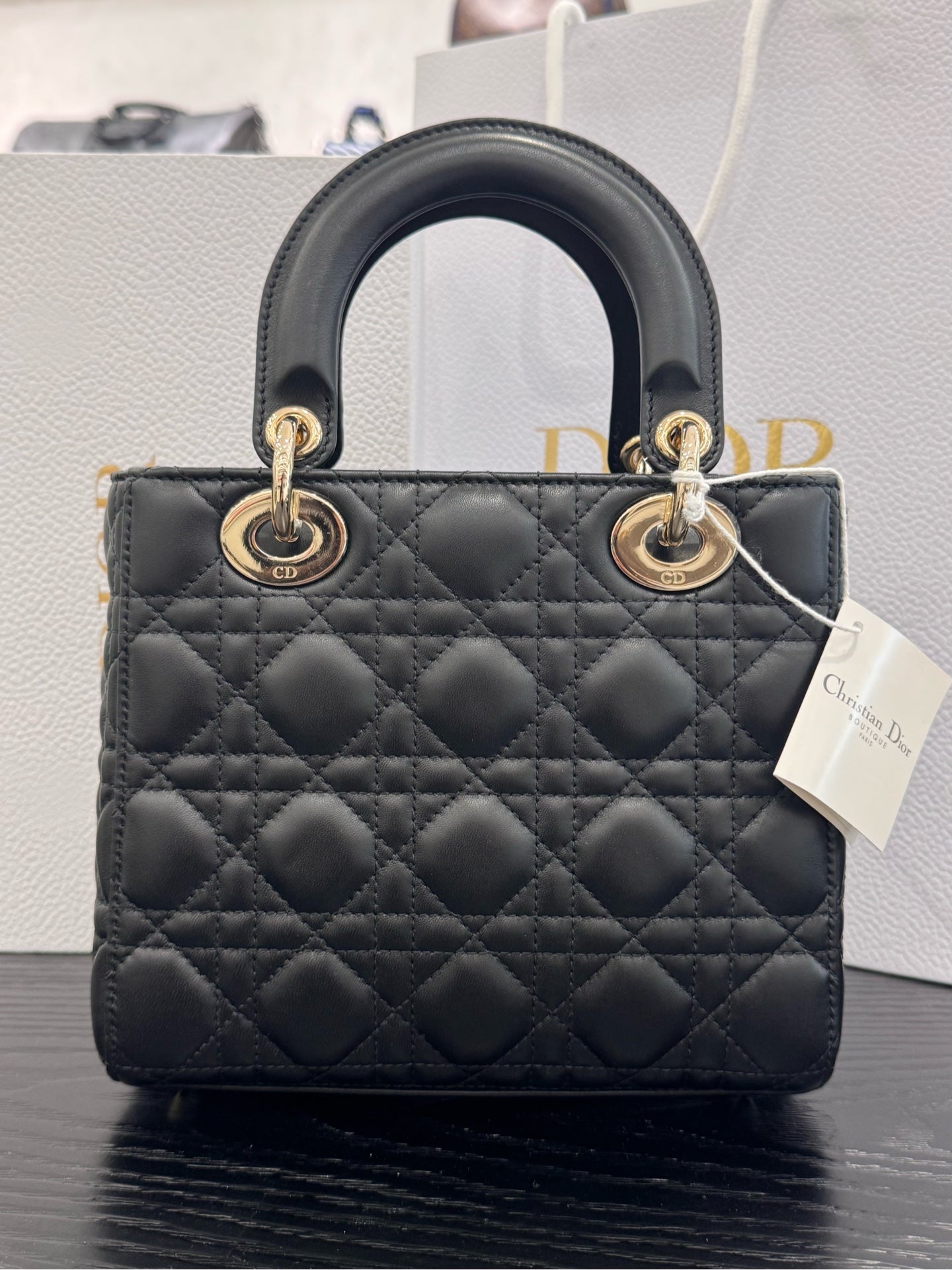 Dior - Lady Dior My ABCDior - Lambskin leather - Black - (mini)