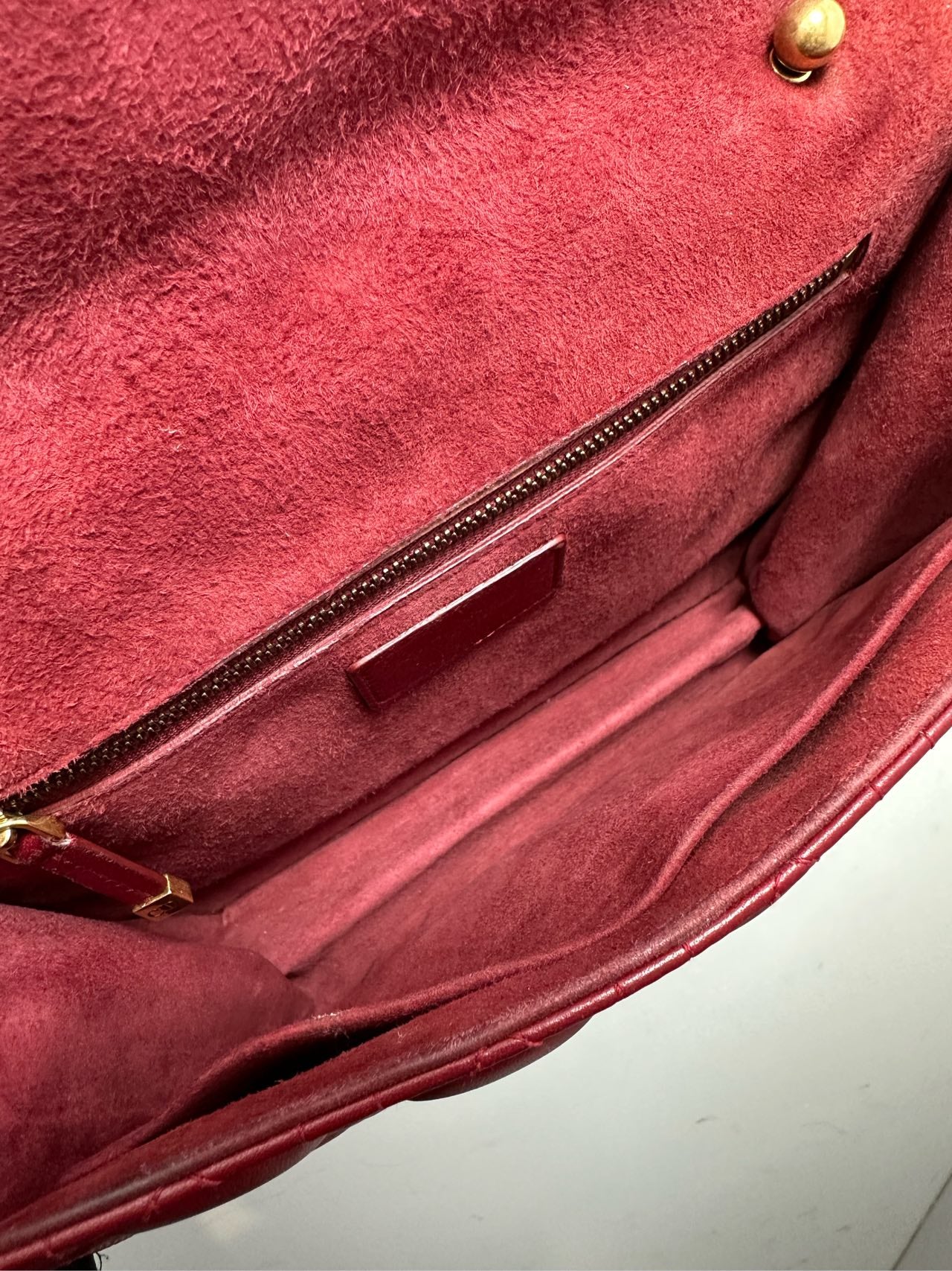 Dior - Addict Flap Shoulder Bag - Lambskin leather - Red with Gold-Tone Hardware - (Medium)
