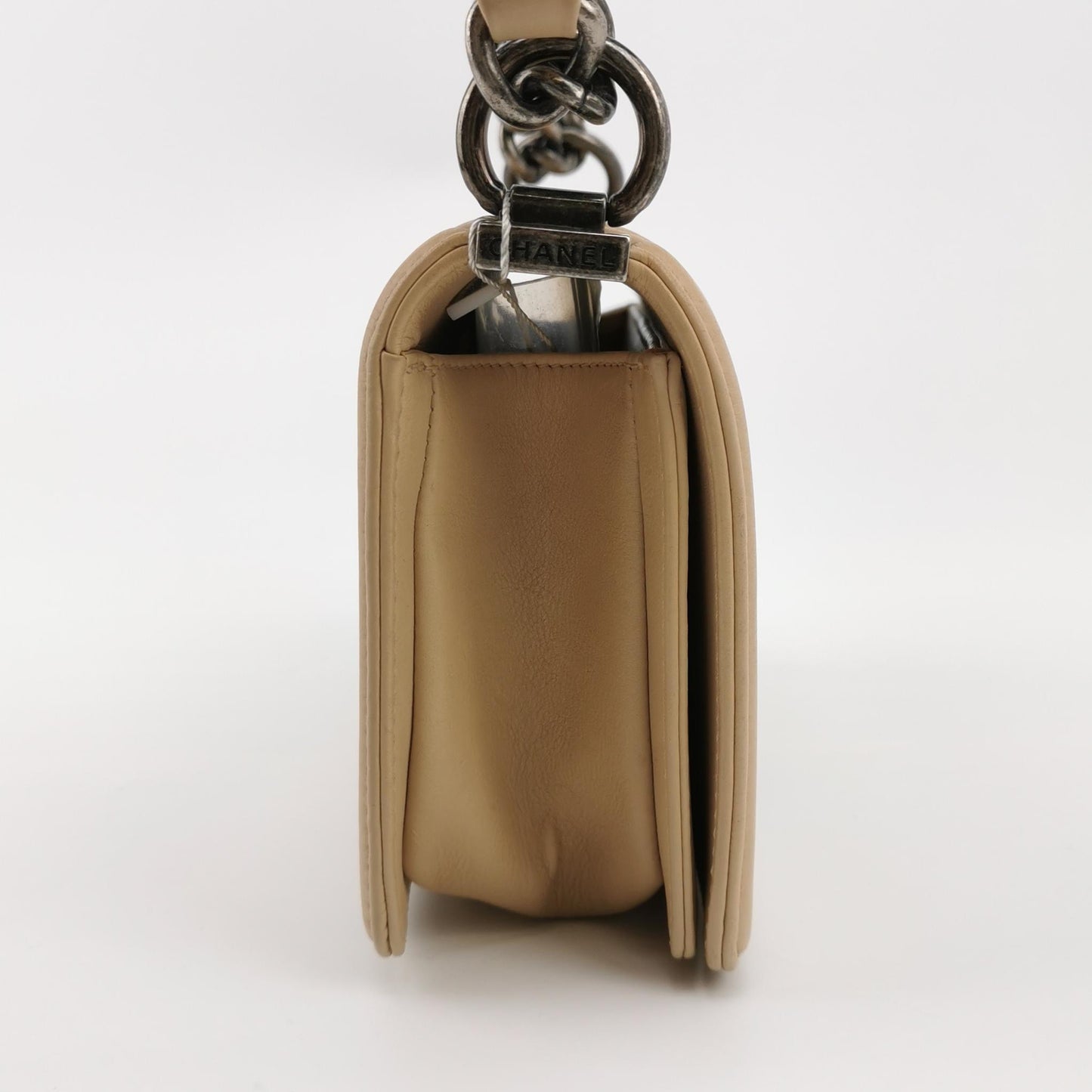 Chanel - Le Boy Small Quilted - Leather - Beige - (Small)