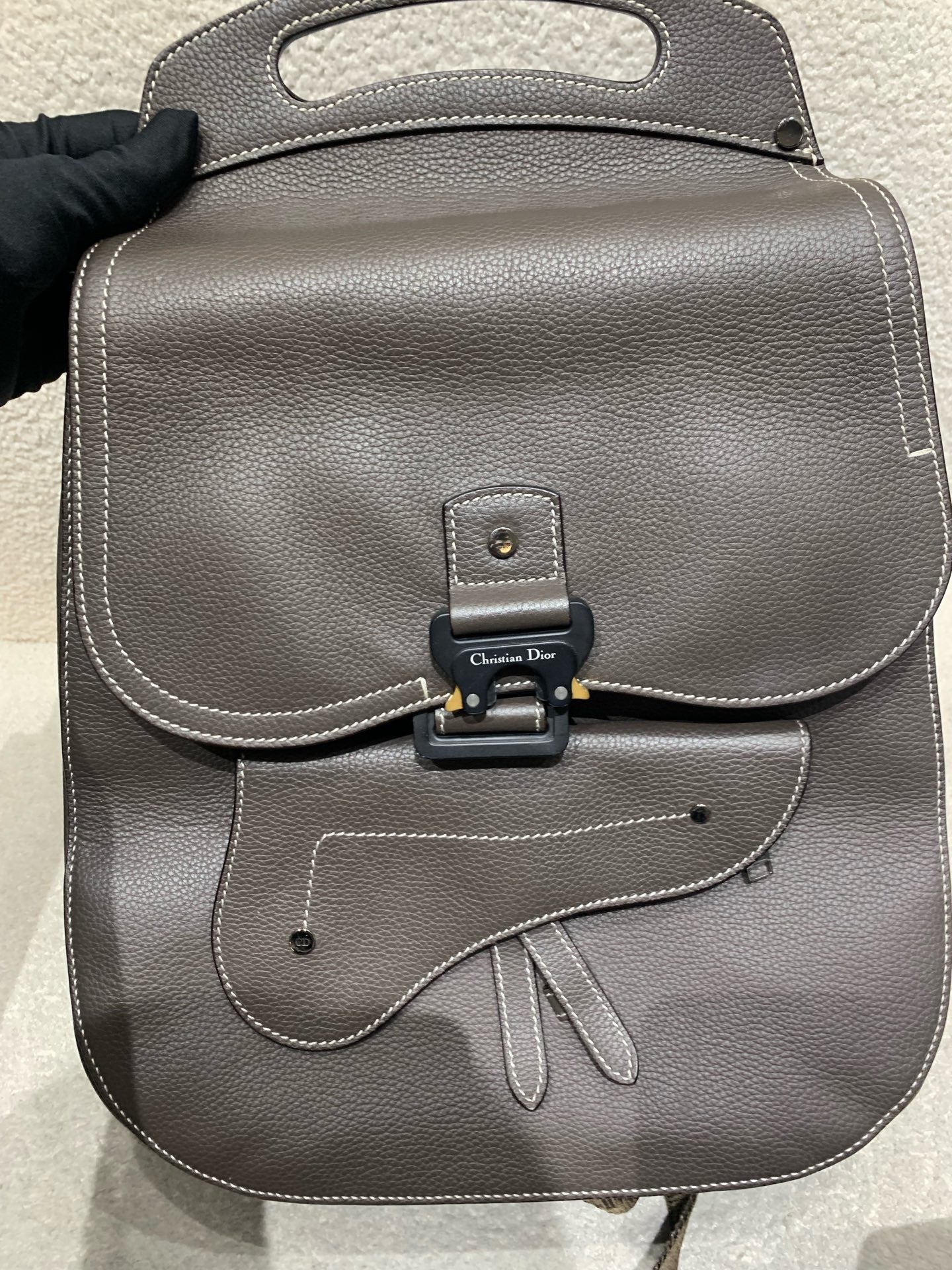 Dior - Gallop Backpack - Grained cowhide leather - Grey - (Large)