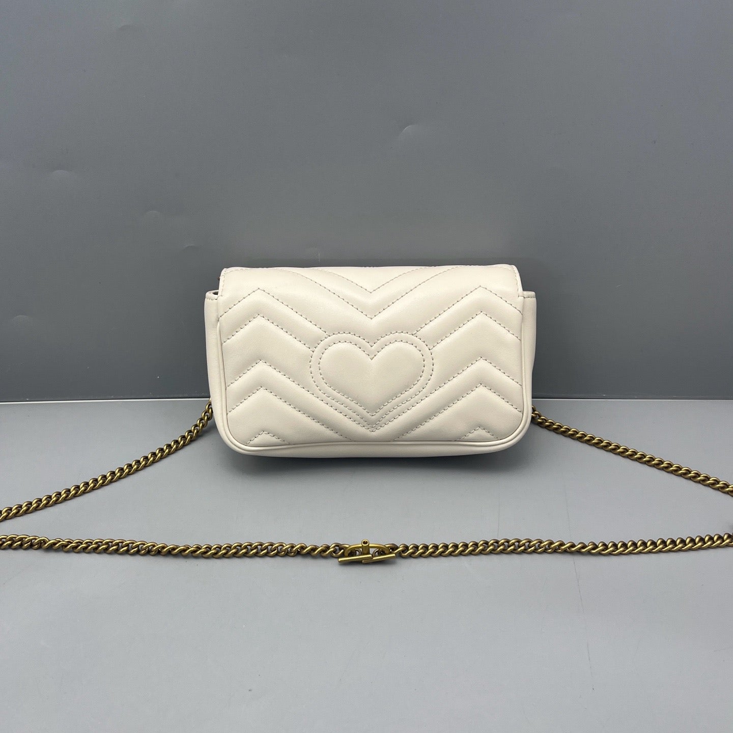 Gucci - Marmont Super Mini Bag - Leather - White - (mini)
