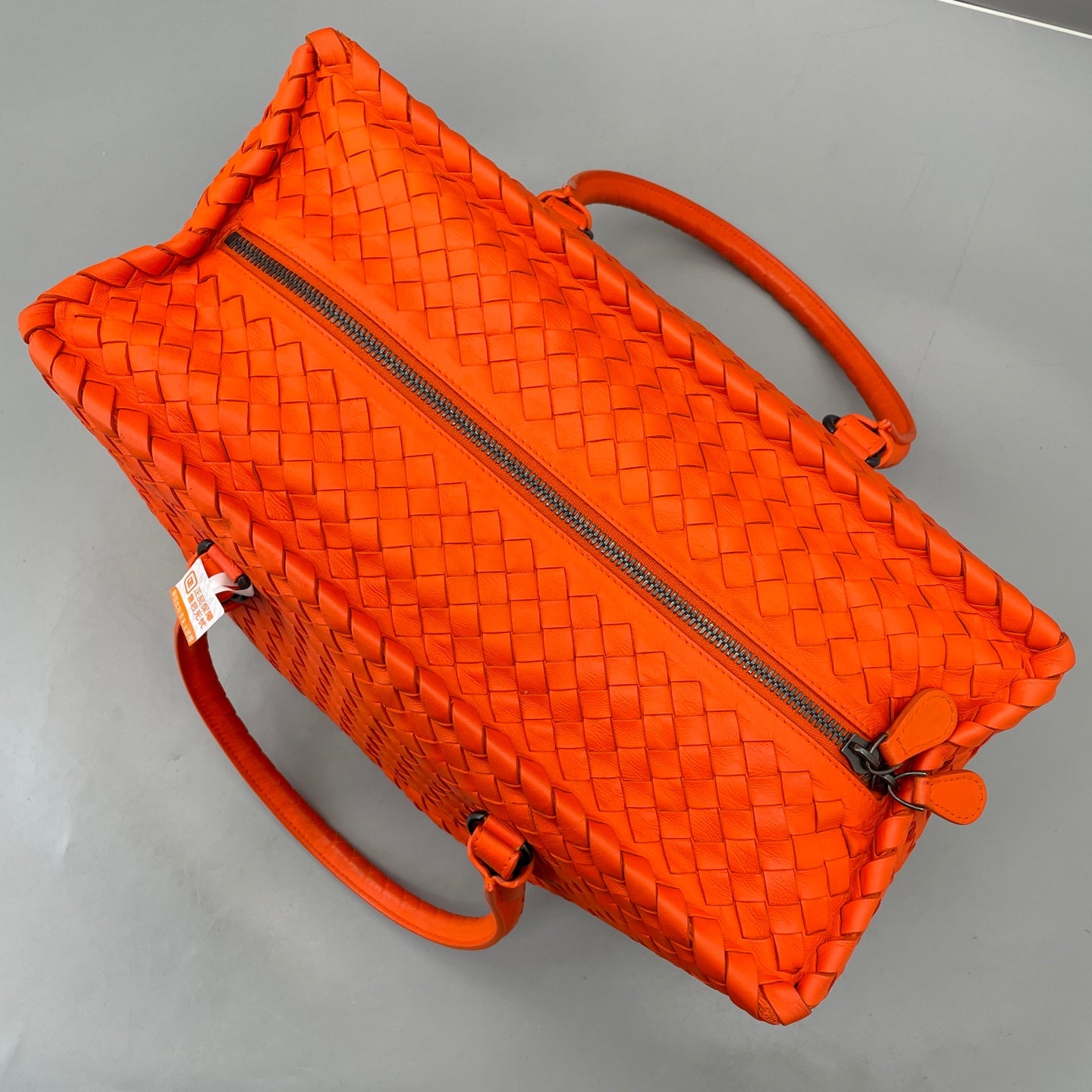 Bottega Veneta - Intrecciato Woven Tote Bag - Intrecciato woven leather - Orange - (medium)