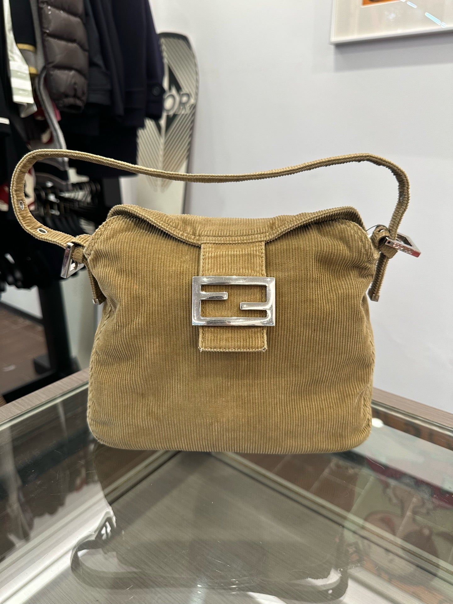 Fendi - Baguette - Corduroy - Yellow - (Medium)