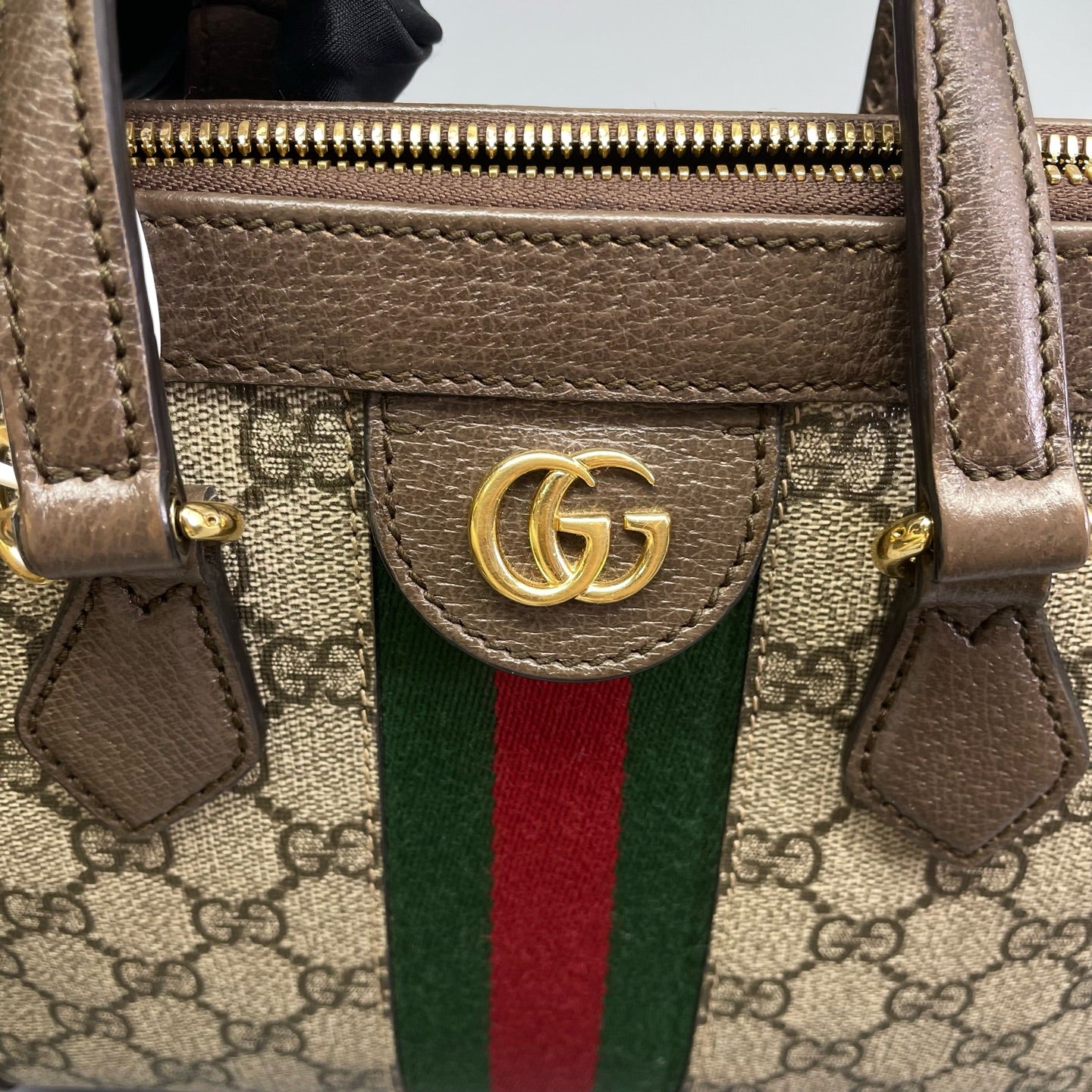 Gucci - Ophidia Small Tote Bag - GG Supreme canvas and leather - Brown - (small)