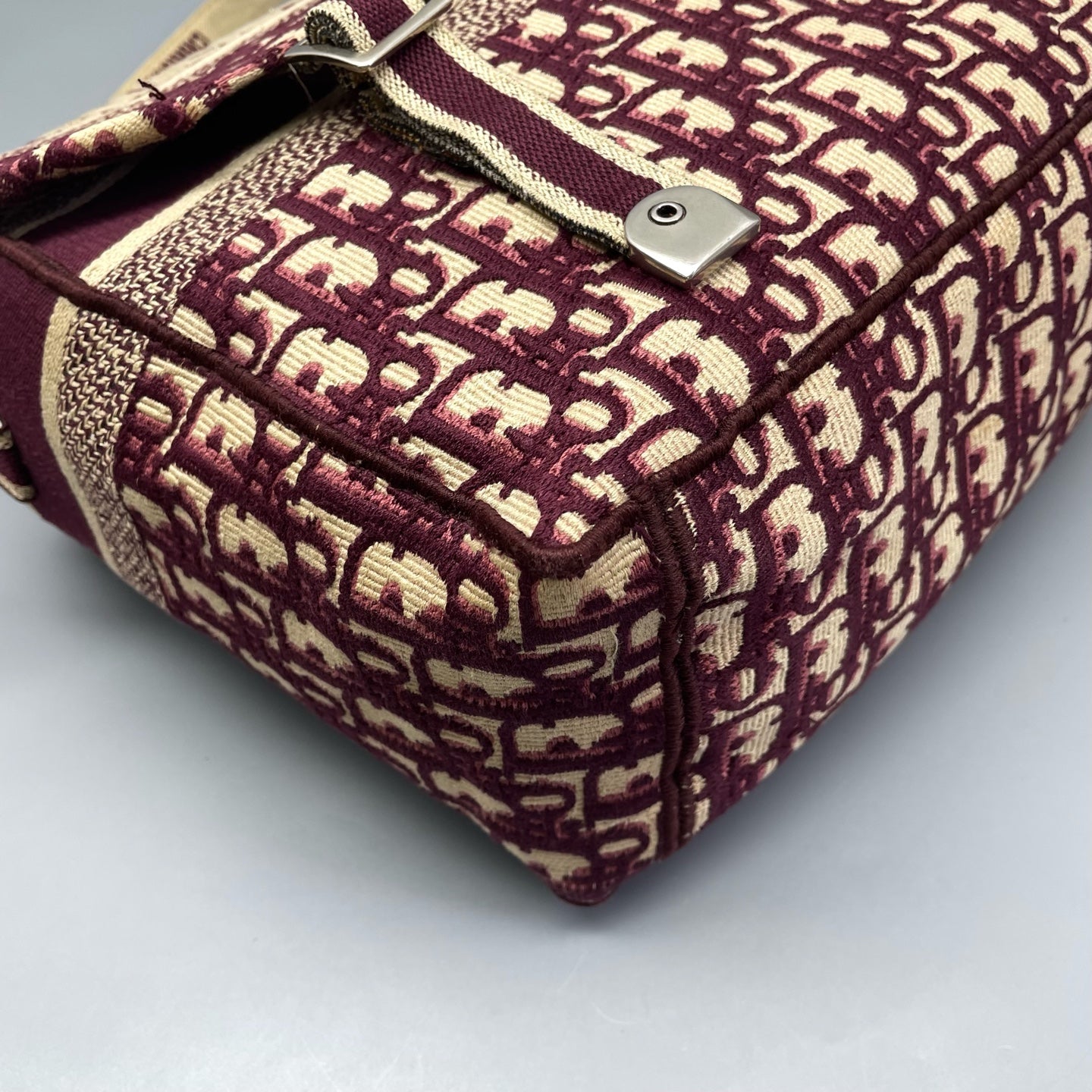 Dior - Camp Messenger Bag - Jacquard canvas - Burgundy - (medium)