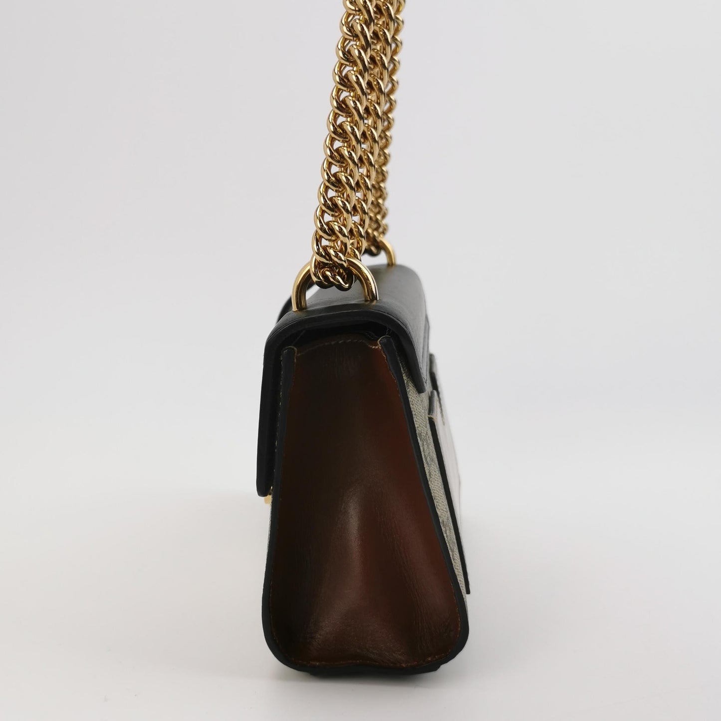 Gucci - Padlock Small Shoulder Bag 409487 KLQJG 9785 - GG Supreme canvas with leather trim - Beige and Brown with Black Accents - (small)