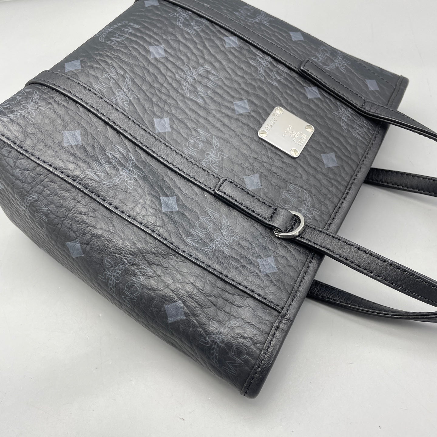 MCM - Visetos Mini Tote Bag - Visetos coated canvas with leather trim - Black - (mini)
