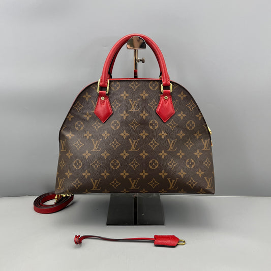 Louis Vuitton - Alma (Monogram with Red Leather) - Monogram coated canvas and grained leather - Brown and Red - (large)