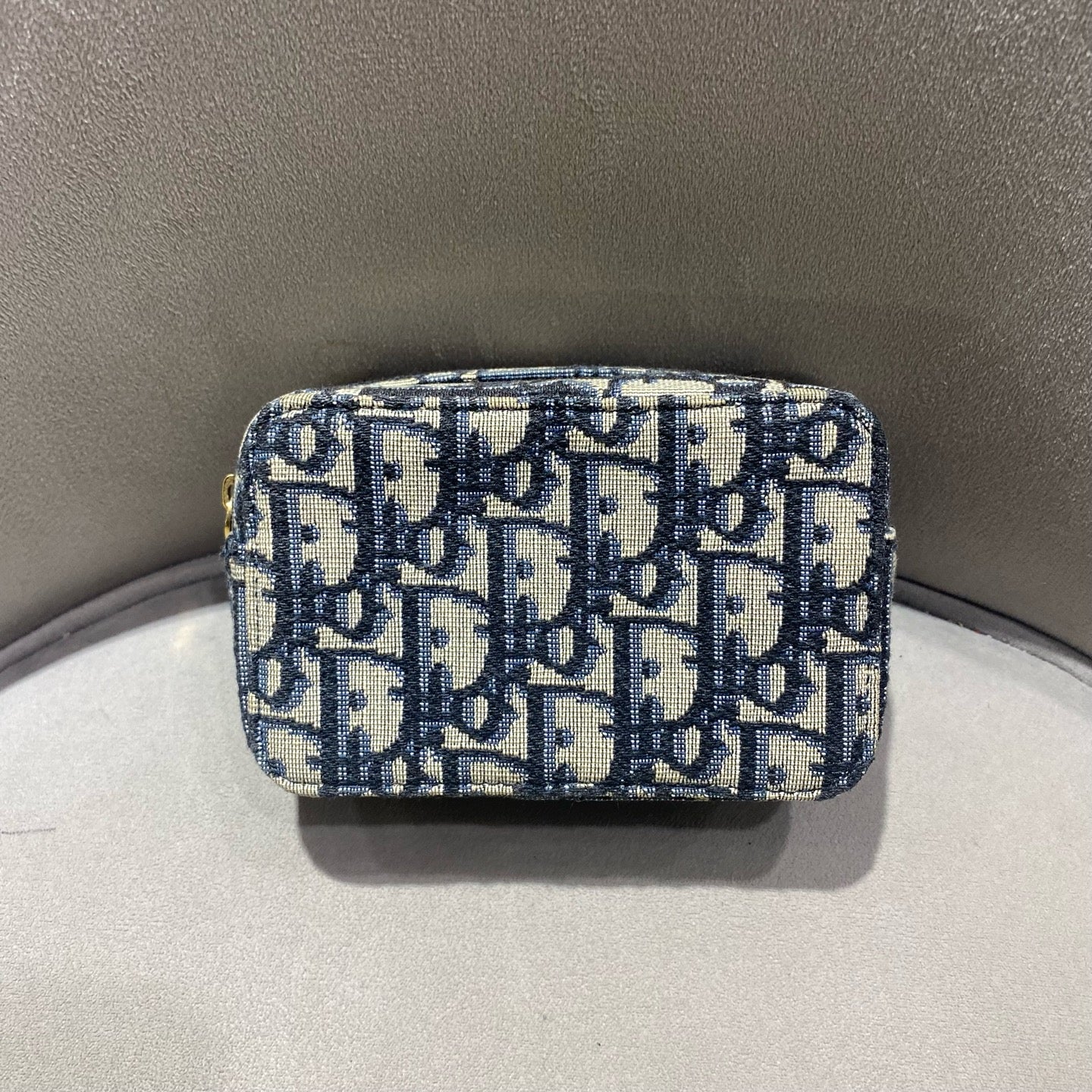 Dior - Oblique Canvas Belt Pouch - Cloth - Blue - (mini)