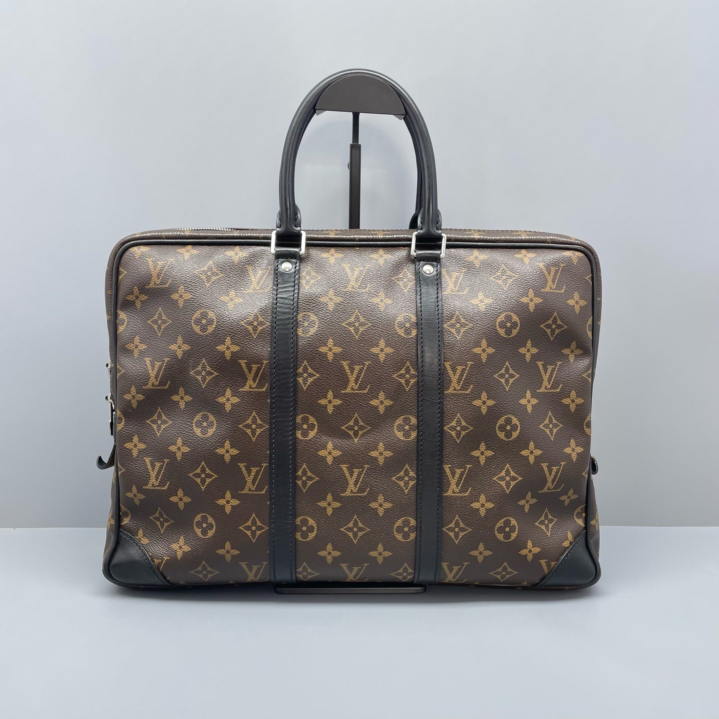 Louis Vuitton - Porte-Documents Voyage Briefcase - Monogram Canvas with Leather Trim - Brown - (medium)