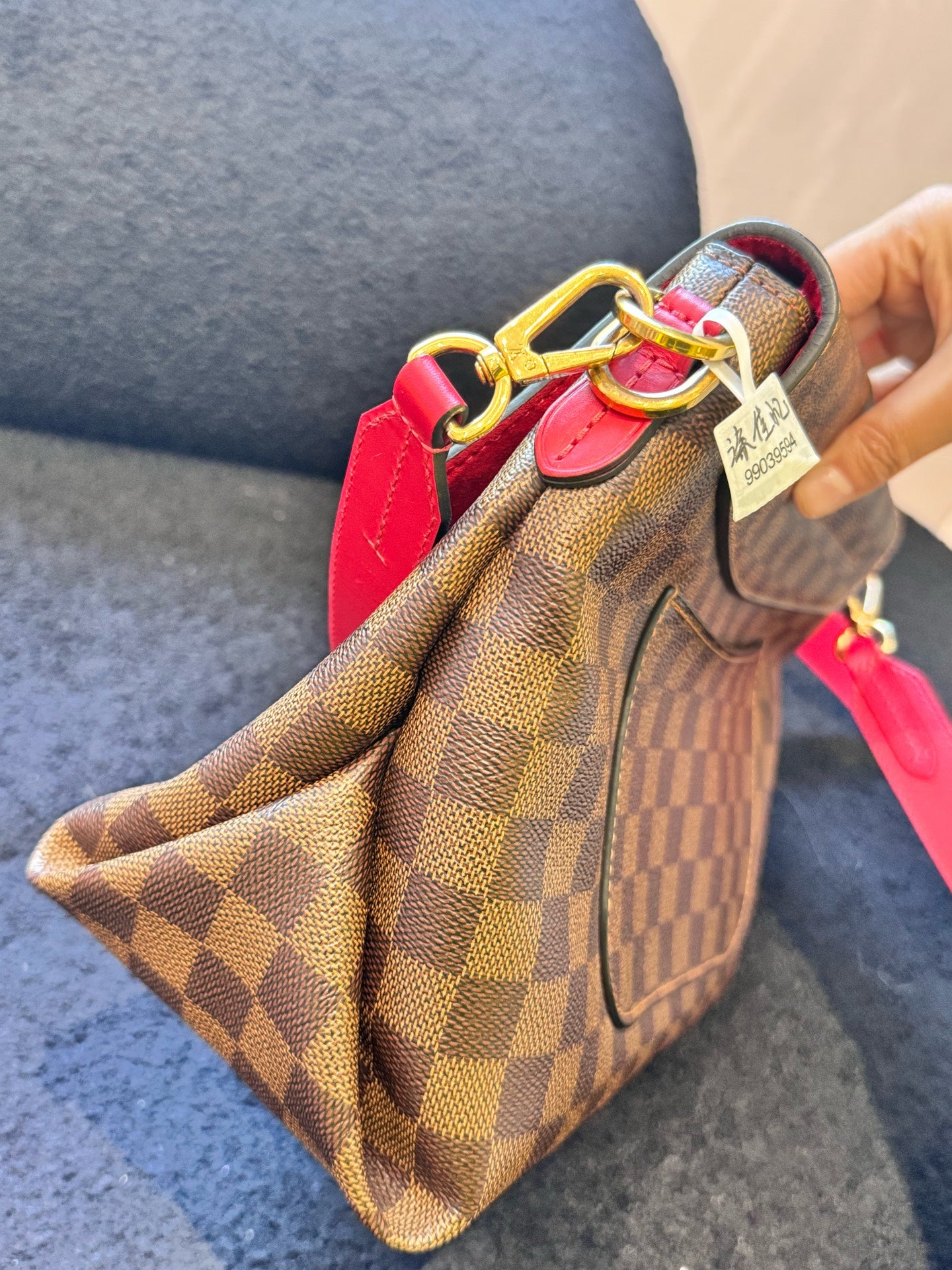 Louis Vuitton - Damier Ebene Flap Tote (Customized) - Coated canvas and leather - Brown - (medium)