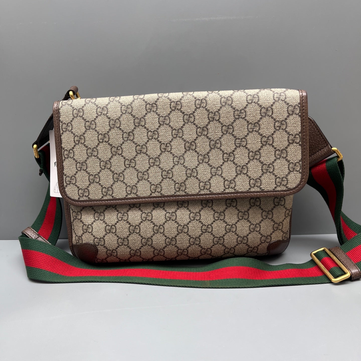 Gucci - Dionysus Messenger Bag - GG Supreme canvas with leather trim - Beige - (Large)