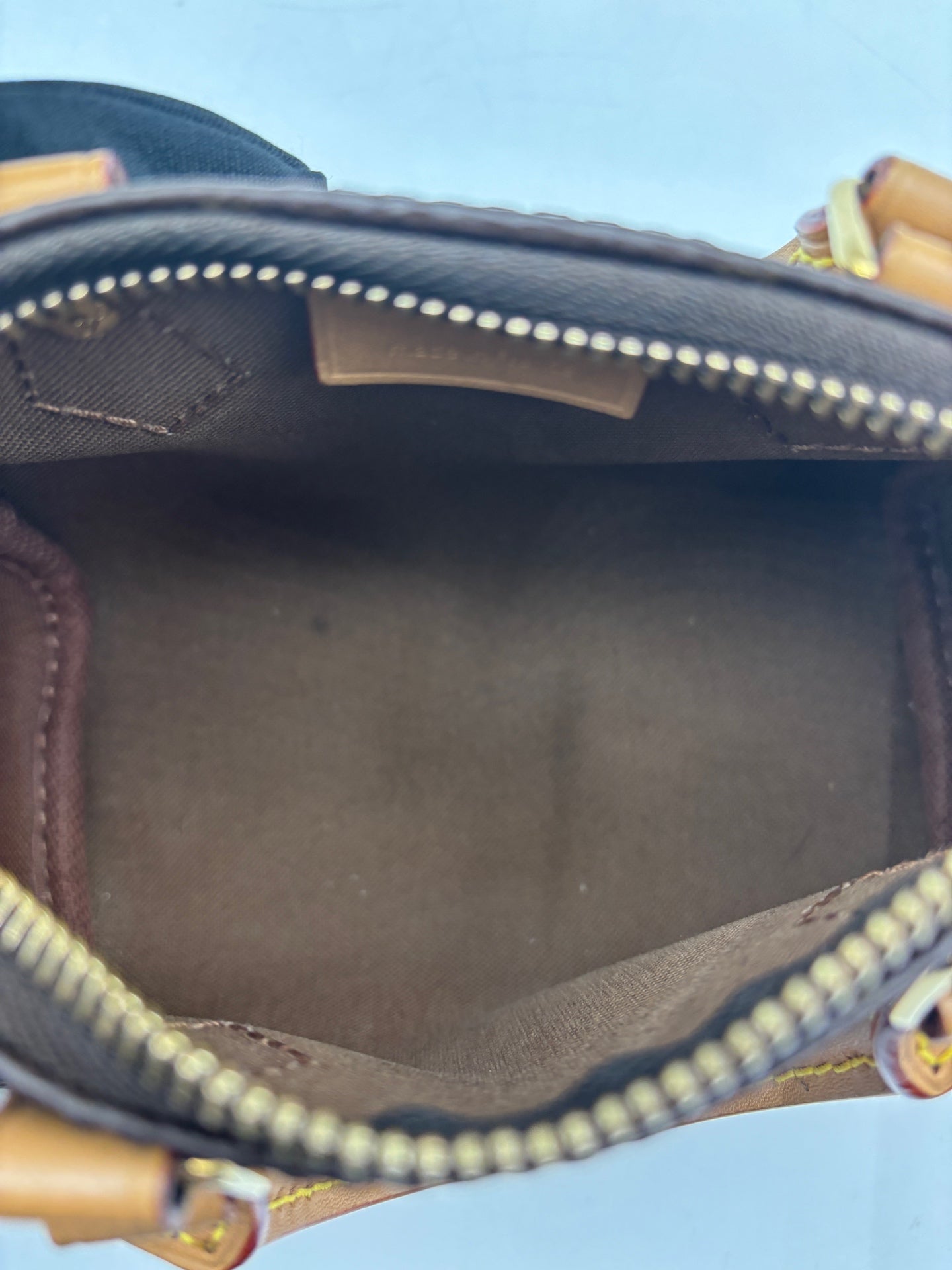 Louis Vuitton - Speedy Nano - Monogram coated canvas with natural cowhide leather trim - Brown - (mini)
