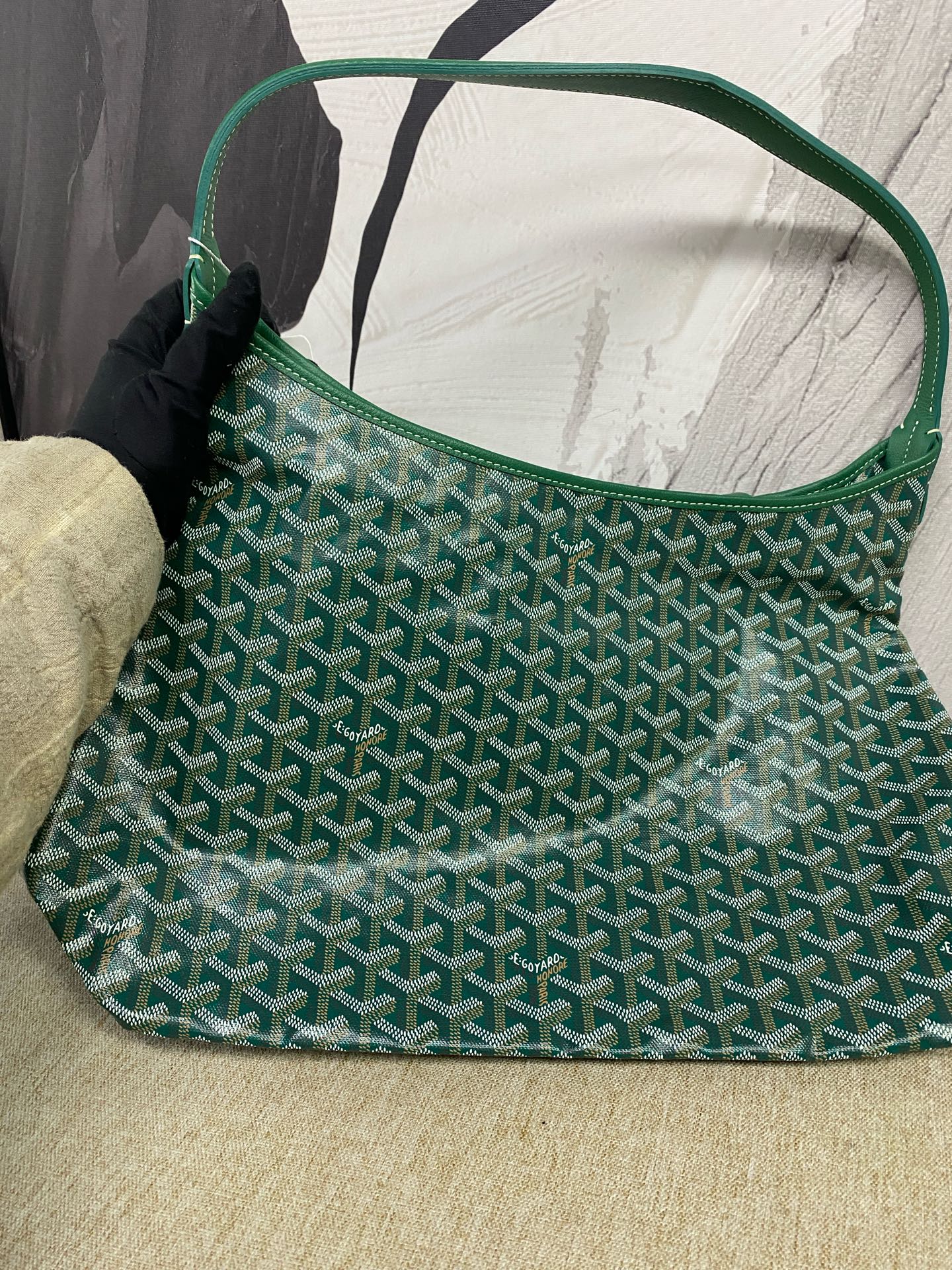 Goyard - Hobo - Goyardine canvas with leather trim - Green - (large)