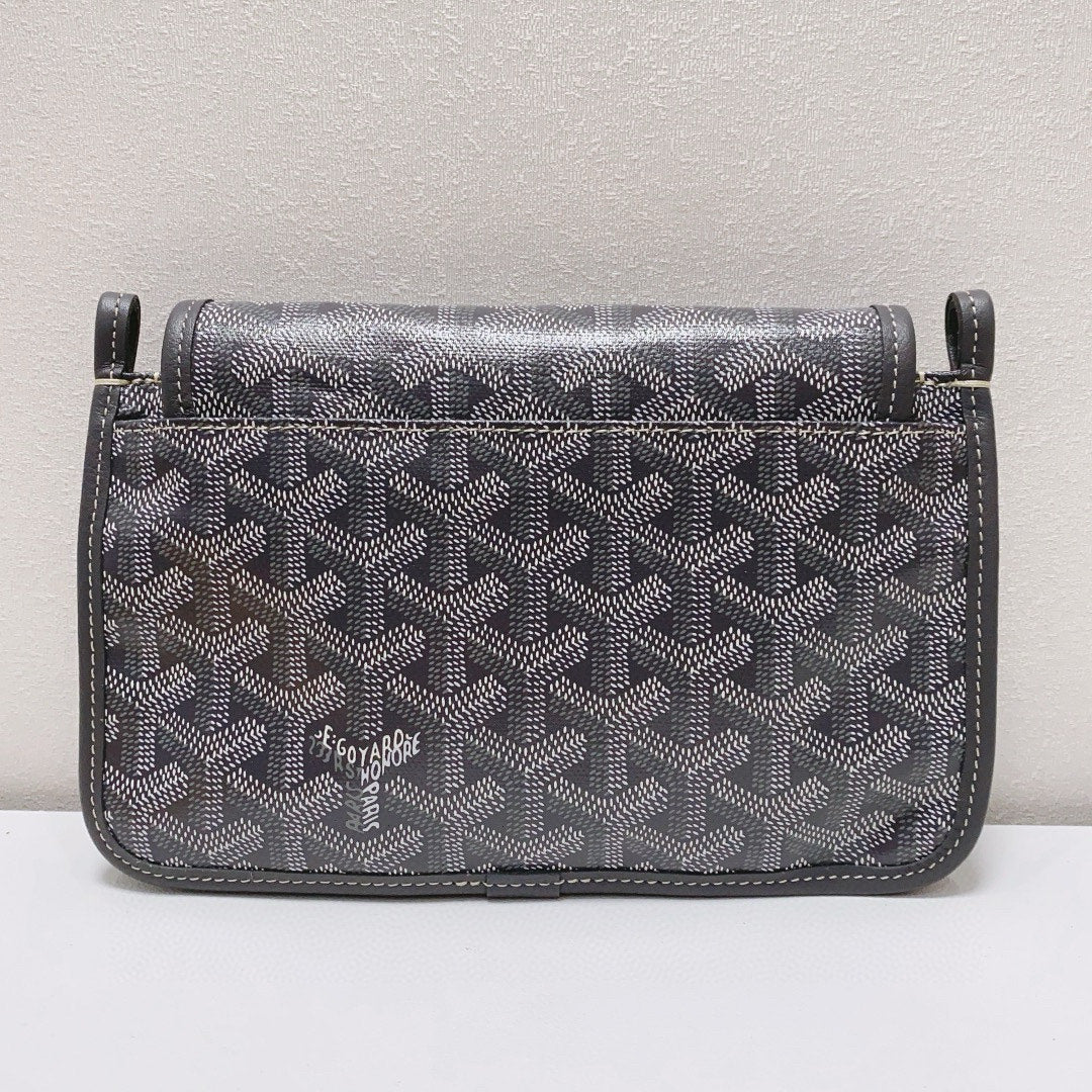 Goyard - Plumet - Goyardine canvas with leather trim - Grey - (small)