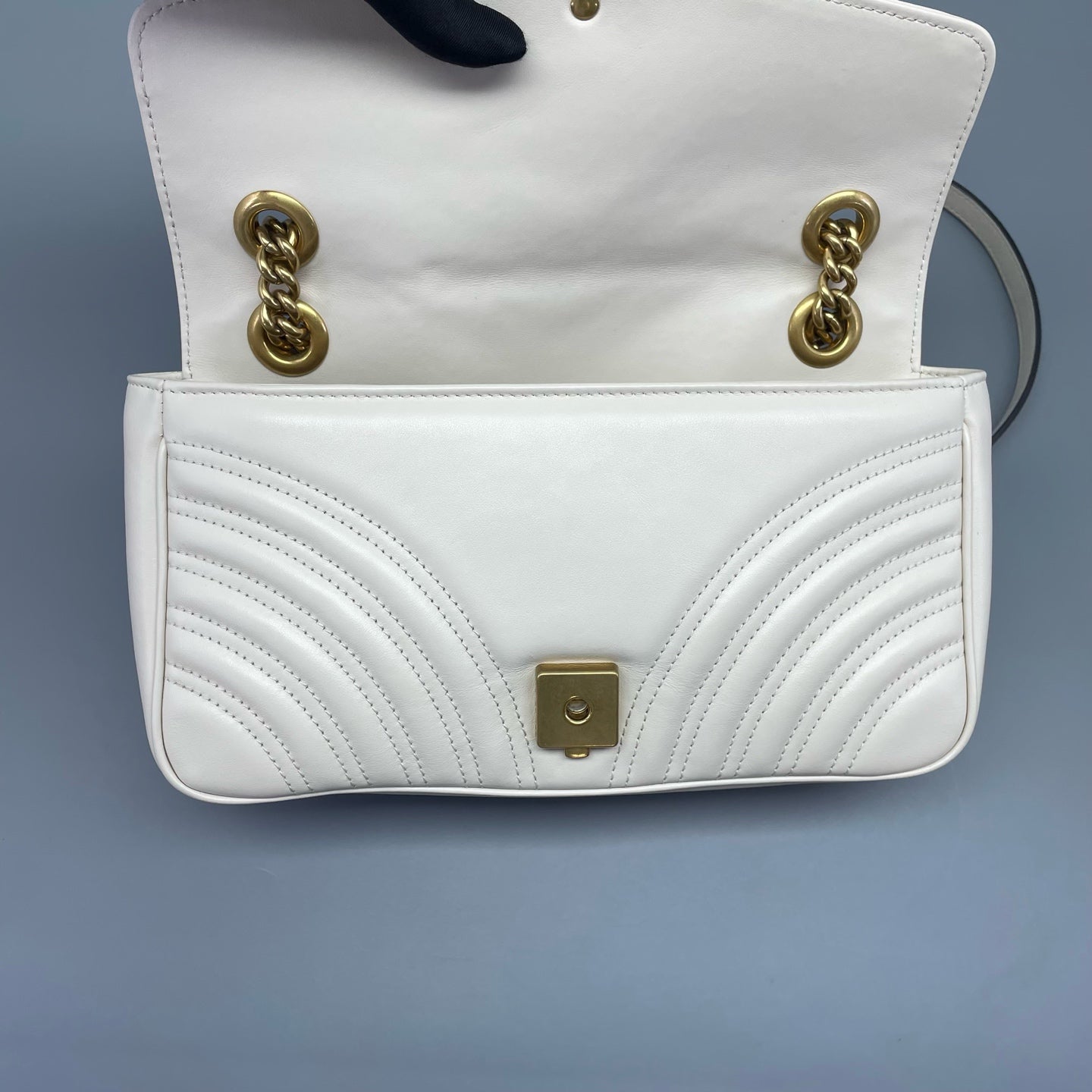Gucci - GG Marmont Small Shoulder Bag - Leather - White - (Small)