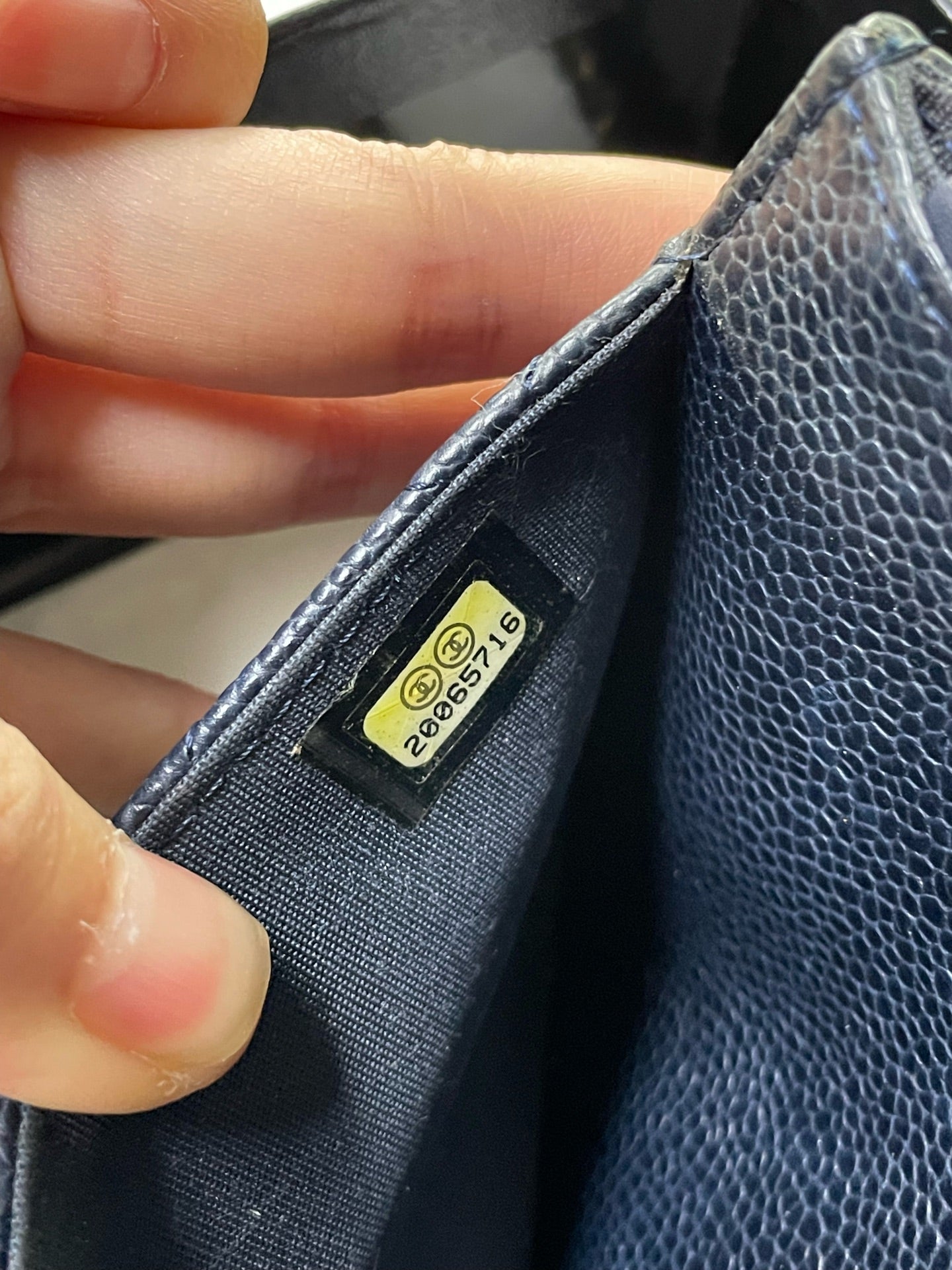 Chanel - Boy WOC (Wallet on Chain) - Grained calfskin leather - Blue - (mini)