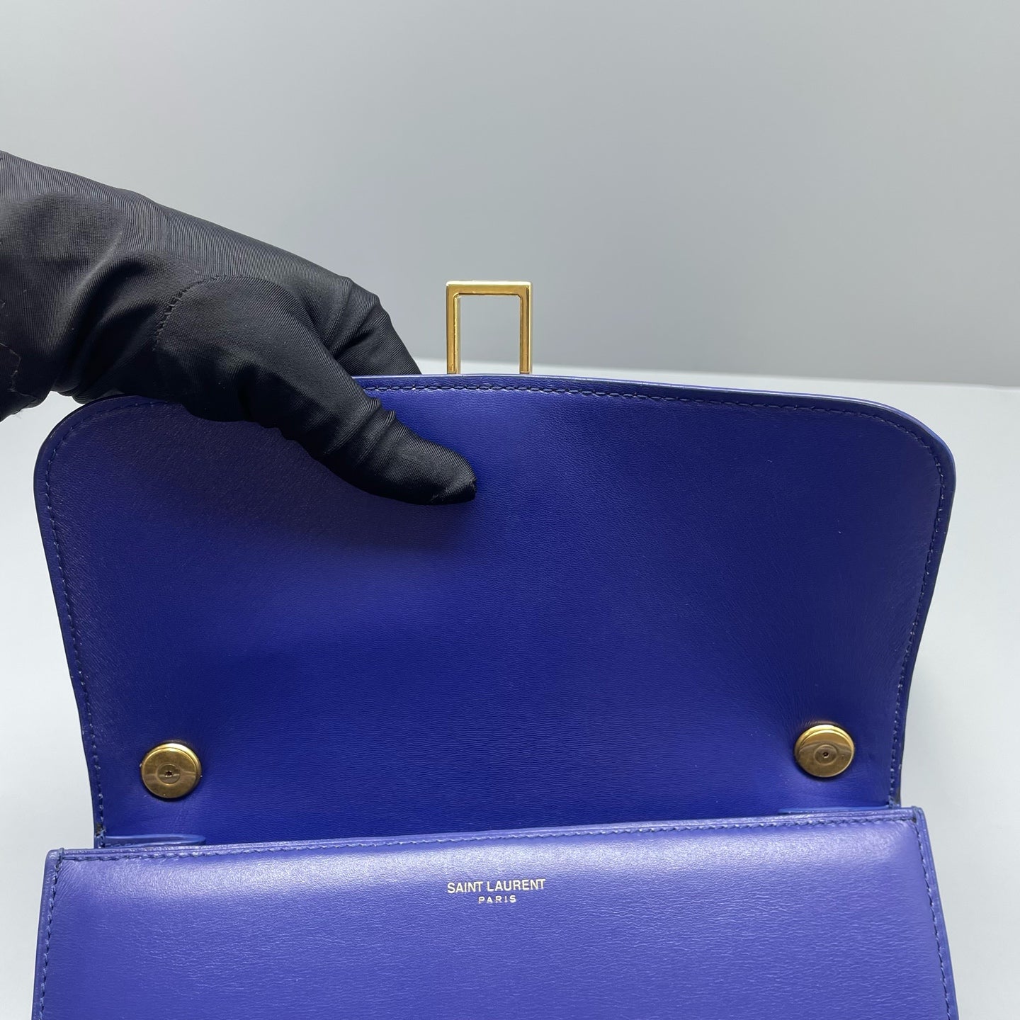 Saint Laurent - Carra Box - Leather - Blue - (small)