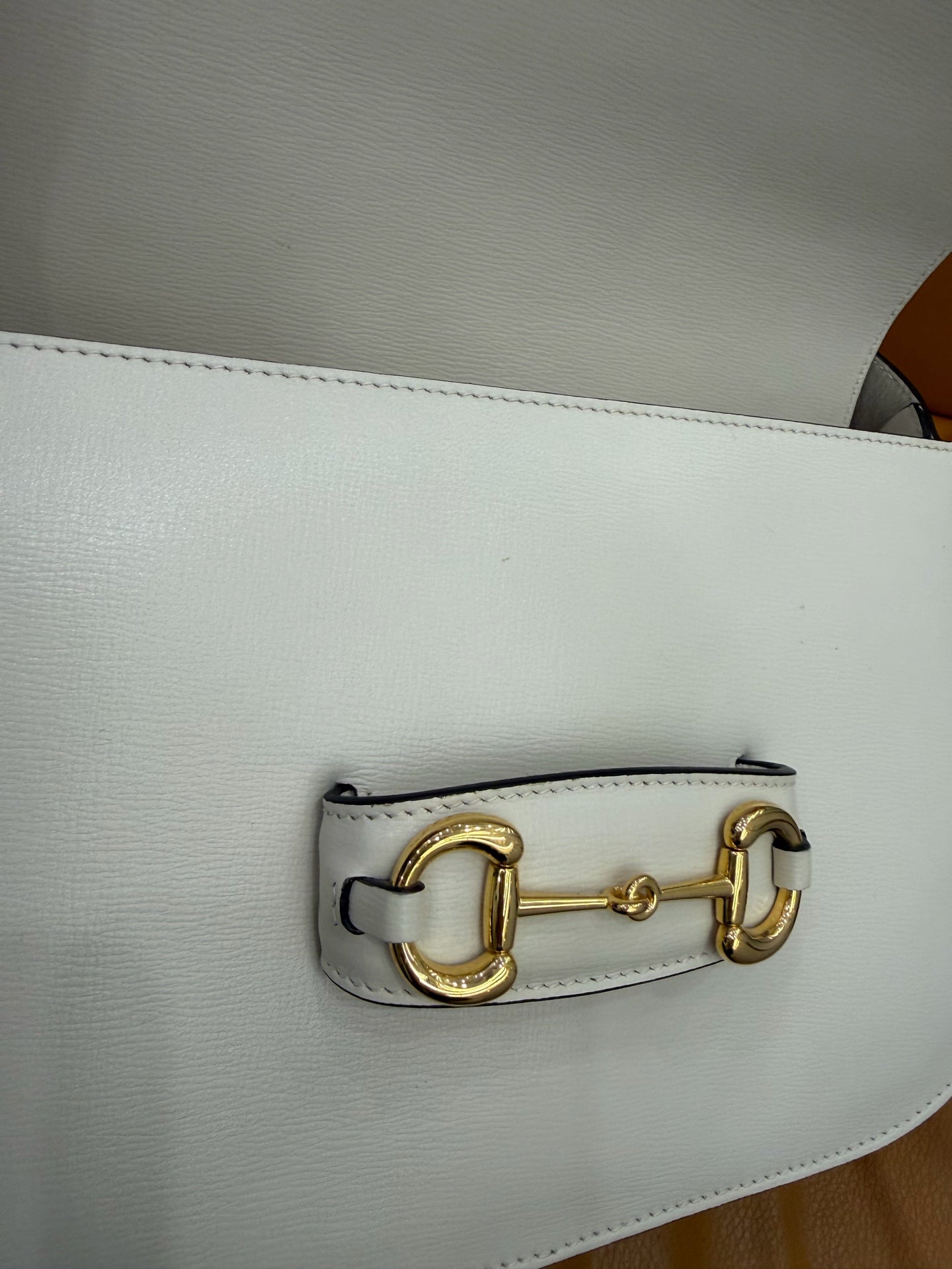 Gucci - Horsebit 1955 Shoulder Bag - Leather - Off-white - (medium)