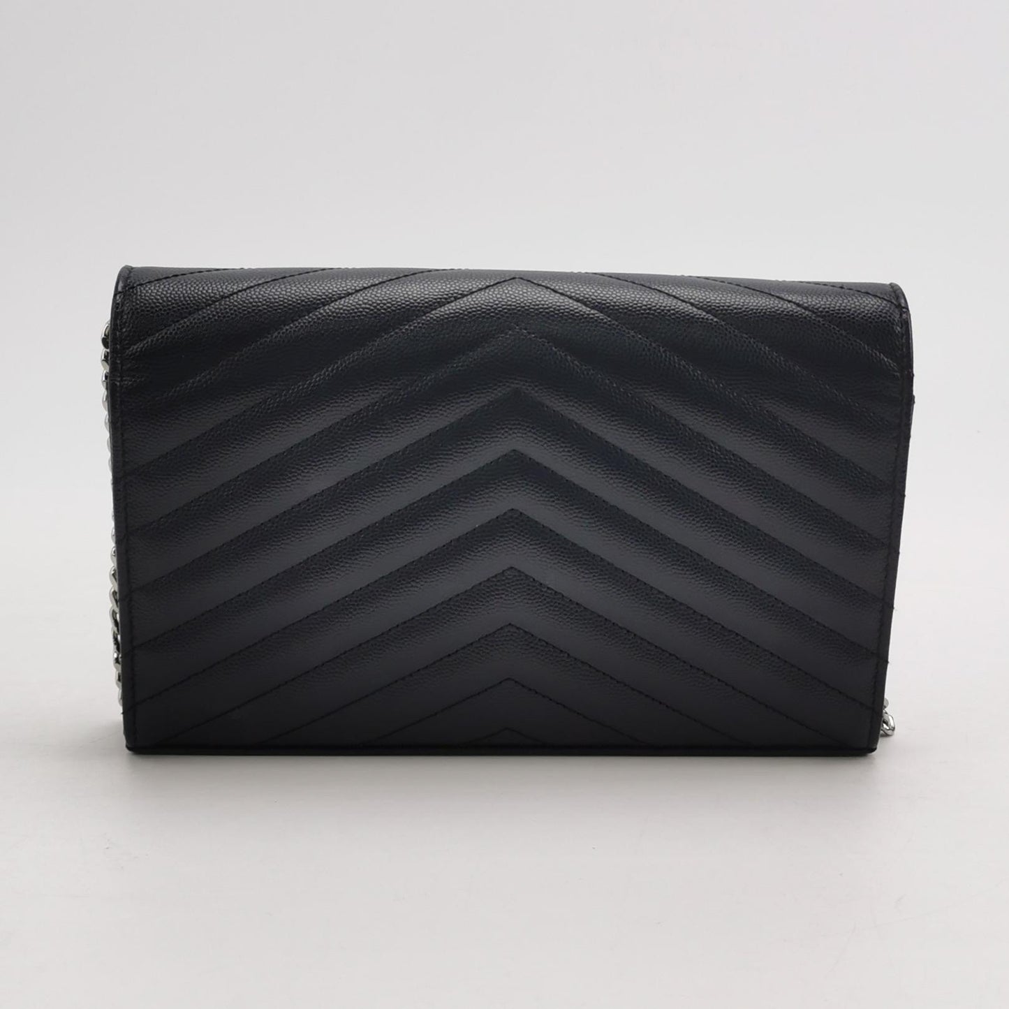 Saint Laurent - Envelope Chain Wallet - Caviar leather - Black - (small)