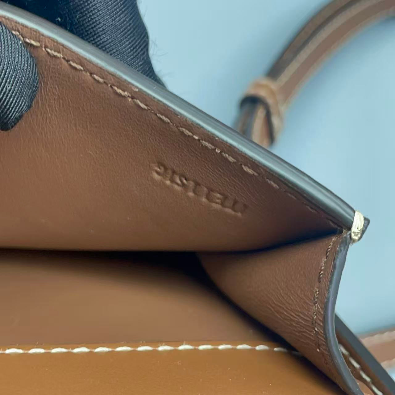 Burberry - Title mini messenger bag - Leather and Canvas - Brown and Beige - (mini)