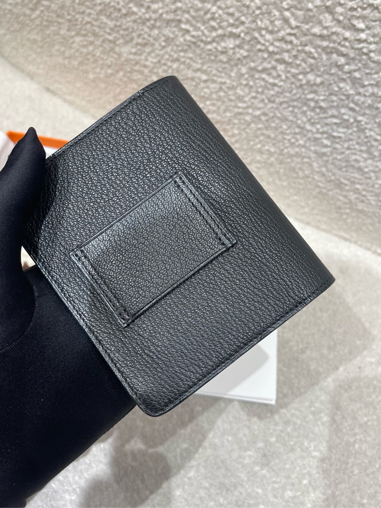 Hermès - Roulis Slim Compact - Goatskin leather - Black - (small)