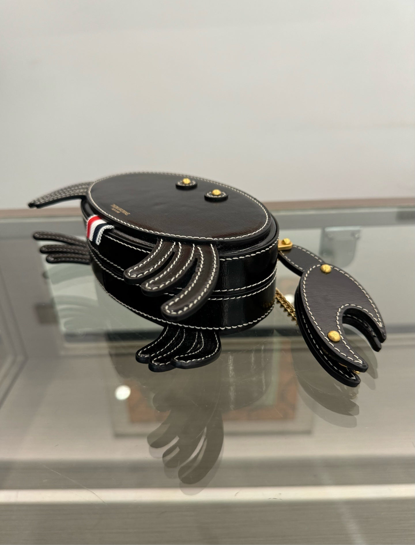 Thom Browne - Crab Box Chain Bag - Leather - Black - (mini)