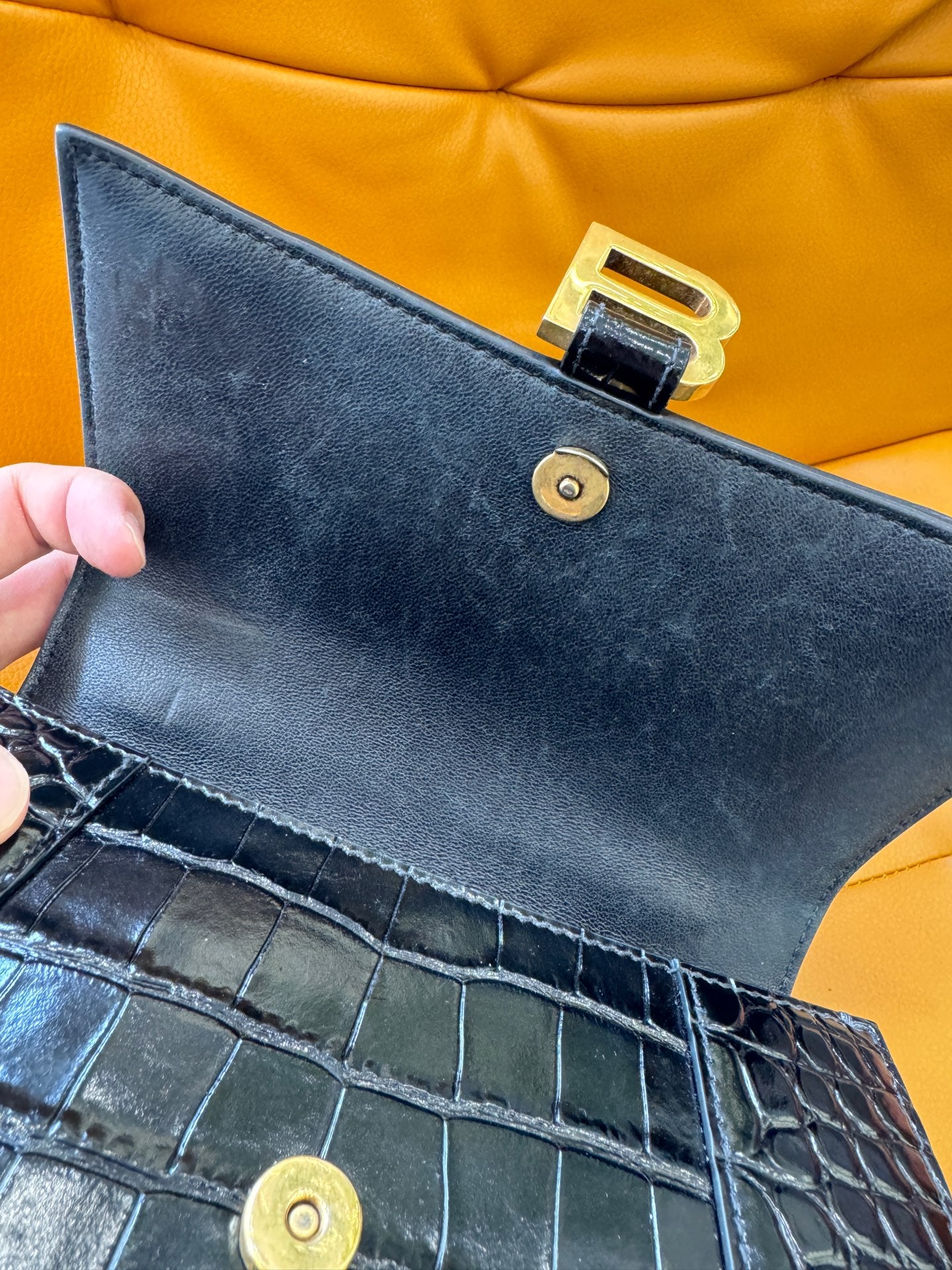 Balenciaga - Hourglass Small Top Handle Bag - Leather - Black - (mini)