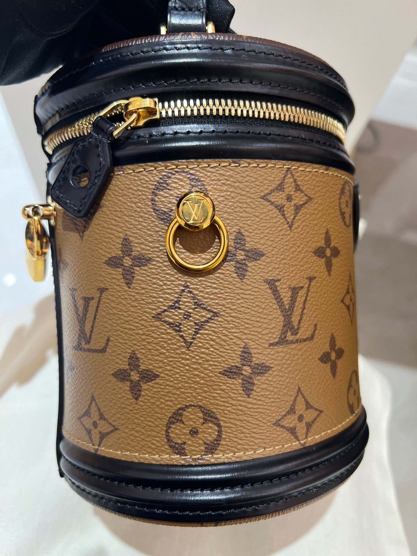 Louis Vuitton - Cannes - Monogram coated canvas with black cowhide leather trim and black microfiber lining - Brown - (mini)