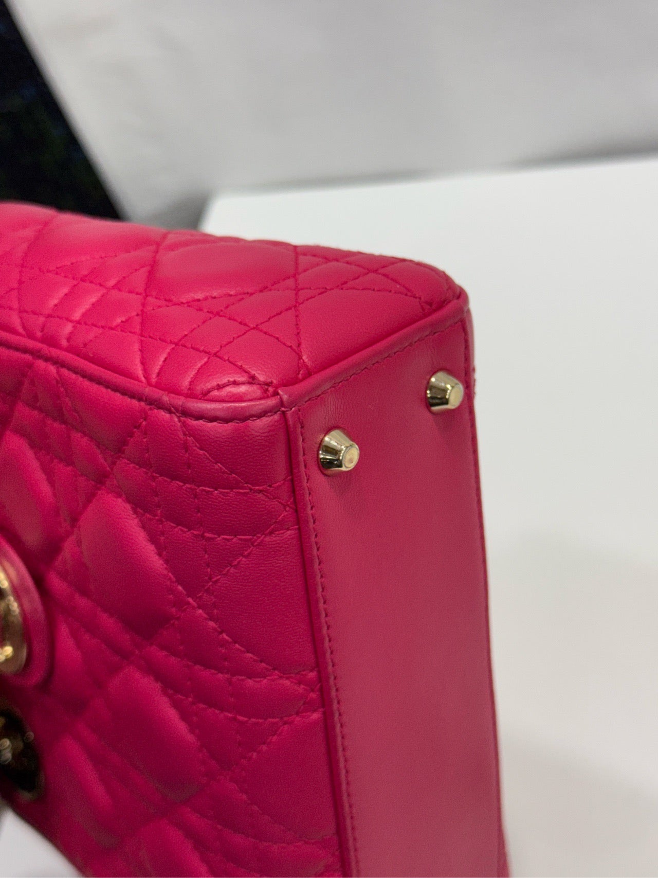 Dior - Lady Dior Mini - Lambskin leather - Pink - (Mini)