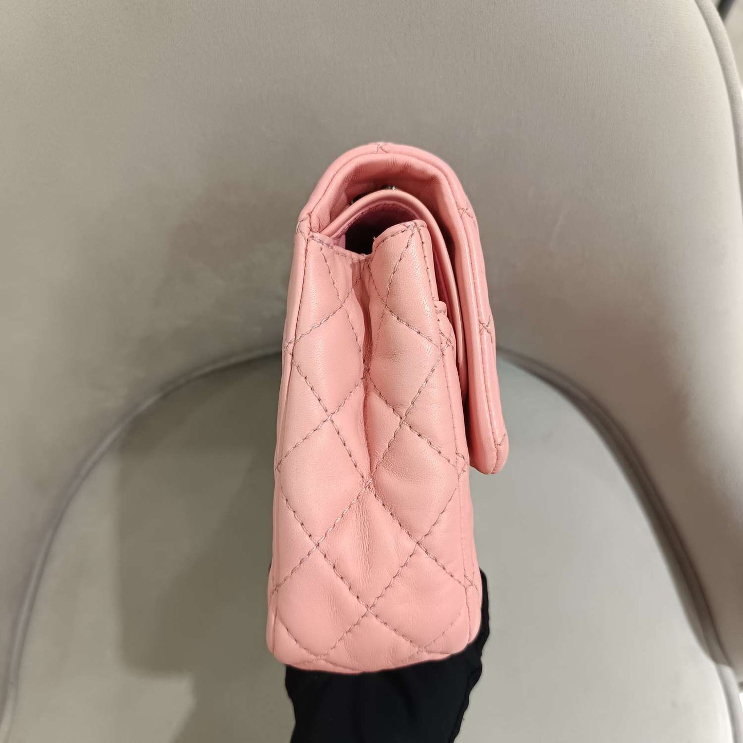 Chanel - Classic Double Flap Bag - Lambskin leather - Pink - (Medium)