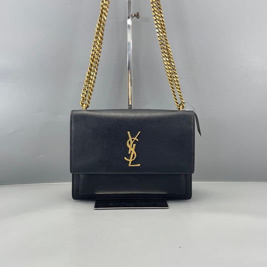 Saint Laurent - Sunset Medium - Leather - Black - (medium)
