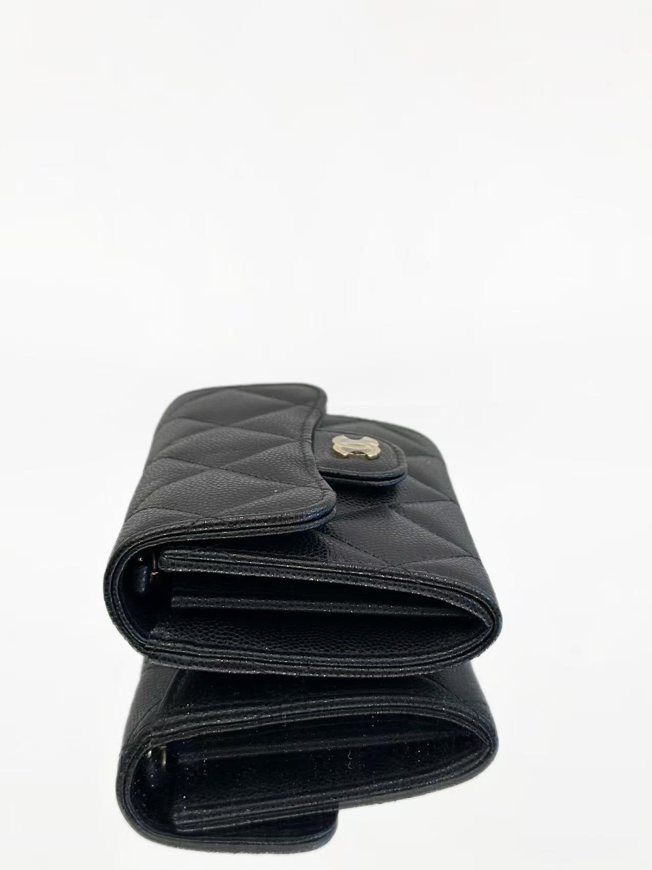 Chanel - Mini Chain Card Holder - Caviar leather - Black - (mini)