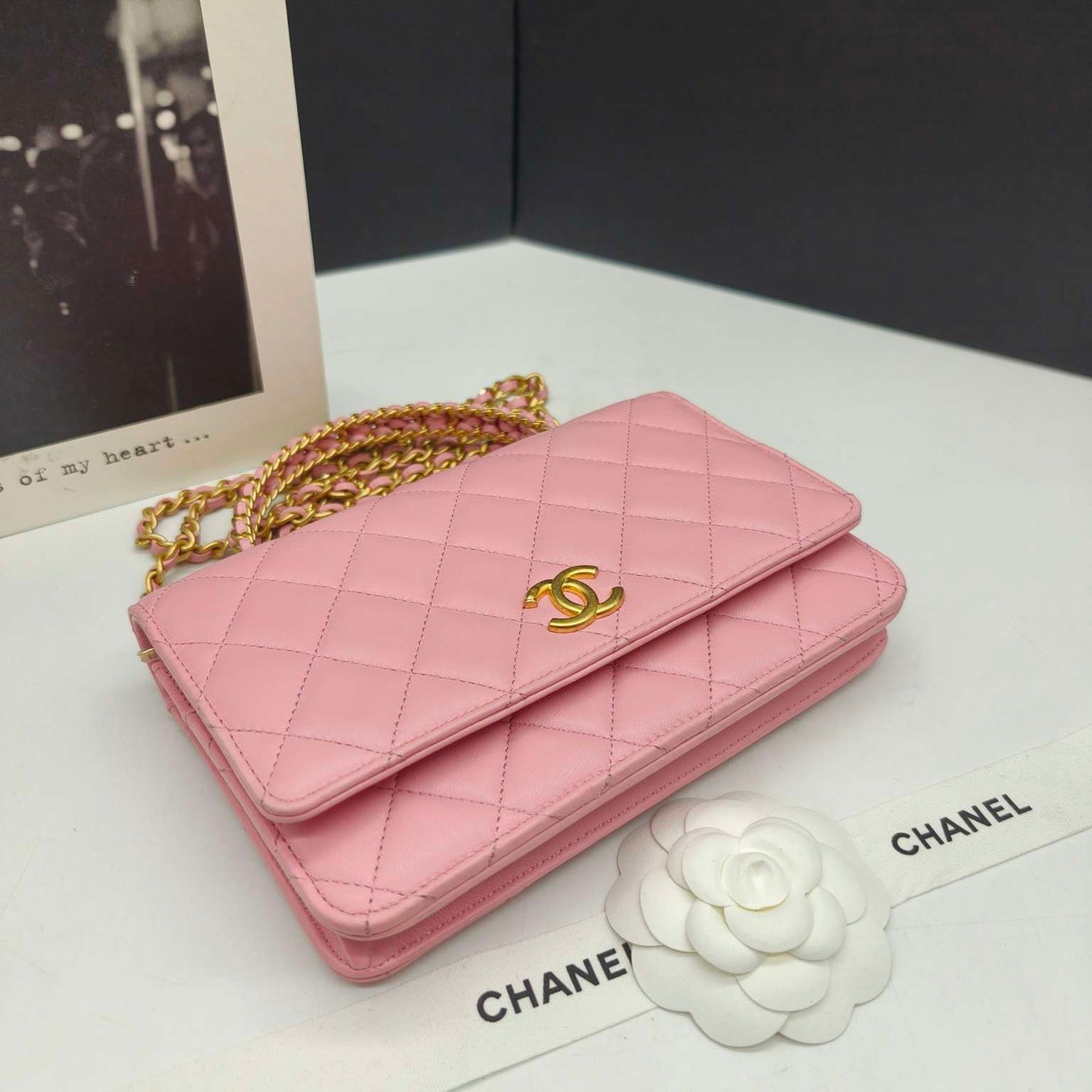 Chanel - 22K WOC with Top Handle Chain Bag - Lambskin leather - Pink - (mini)