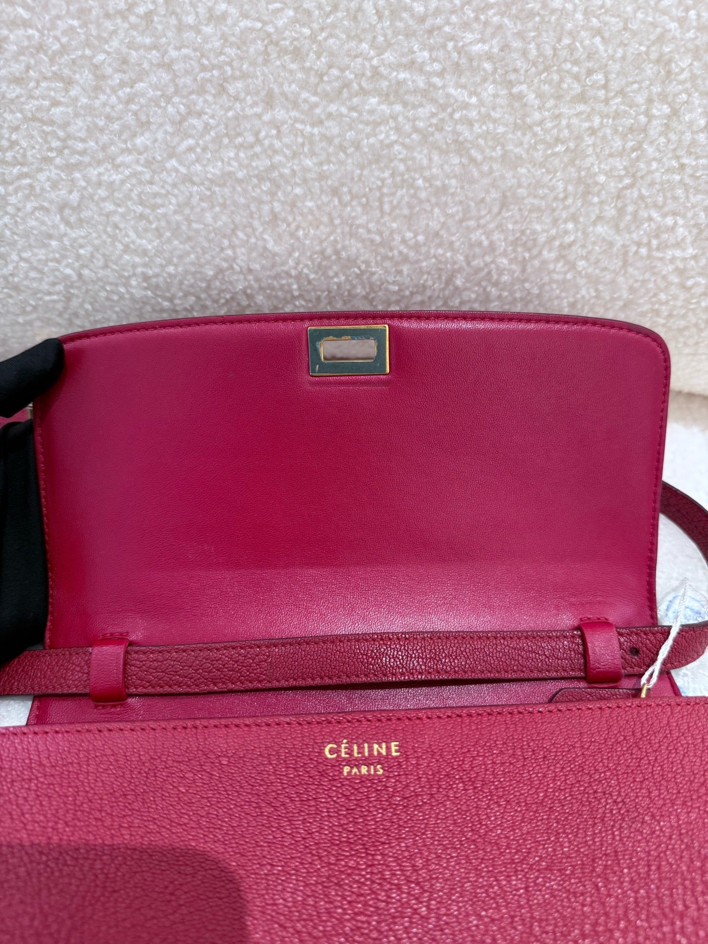 Celine - Classic Box - Grained leather - Red - (Small)