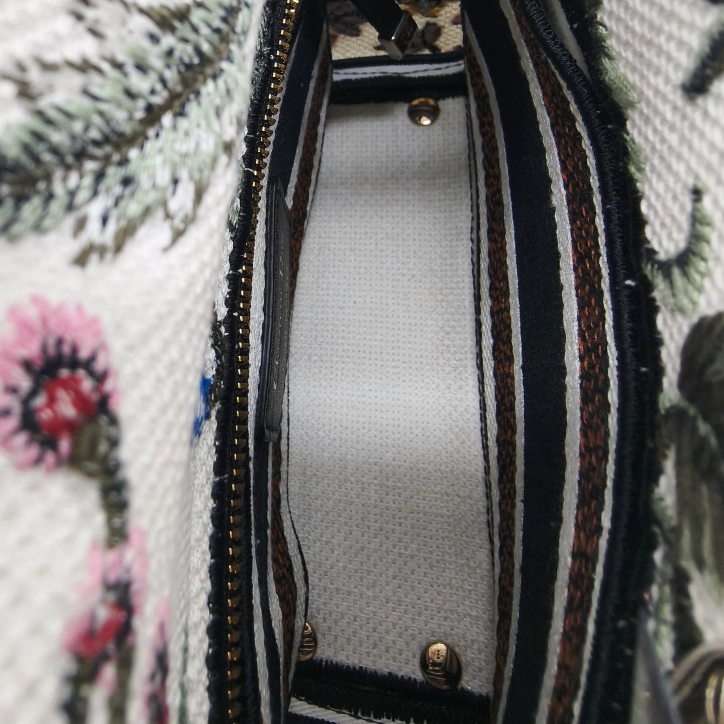 Dior - Lady D-Lite - Embroidered canvas - White with Multicolour embroidery - (Mini)