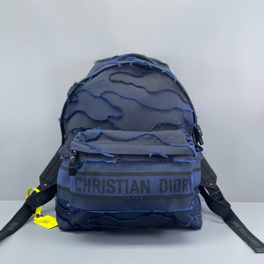 Dior - Camp Backpack - Canvas with fabric appliques - Blue - (Large)