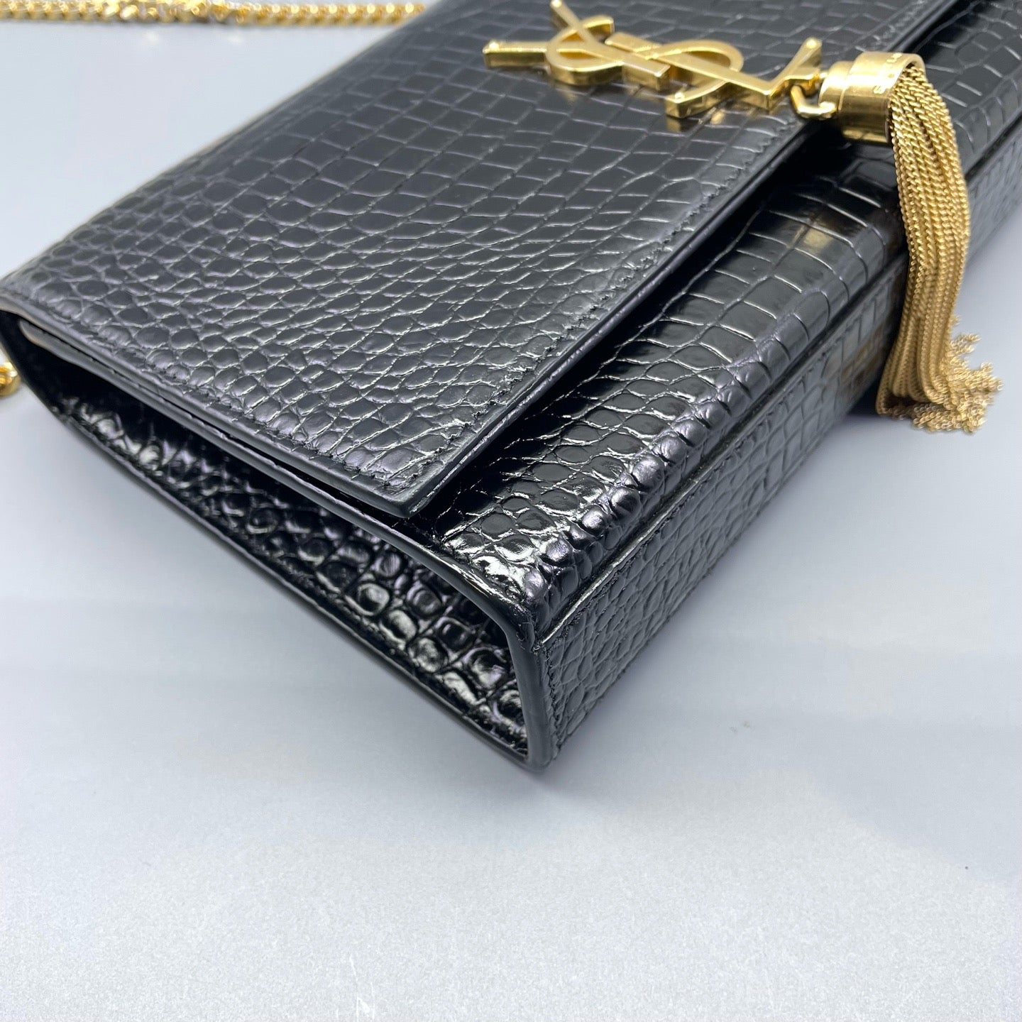 Saint Laurent - Kate Medium Tassel Bag - Leather - Black - (Medium)