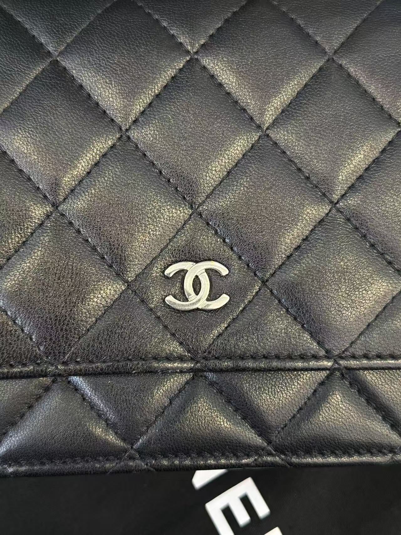 Chanel - Classic Chain Wallet (WOC) - Lambskin leather - Black - (mini)