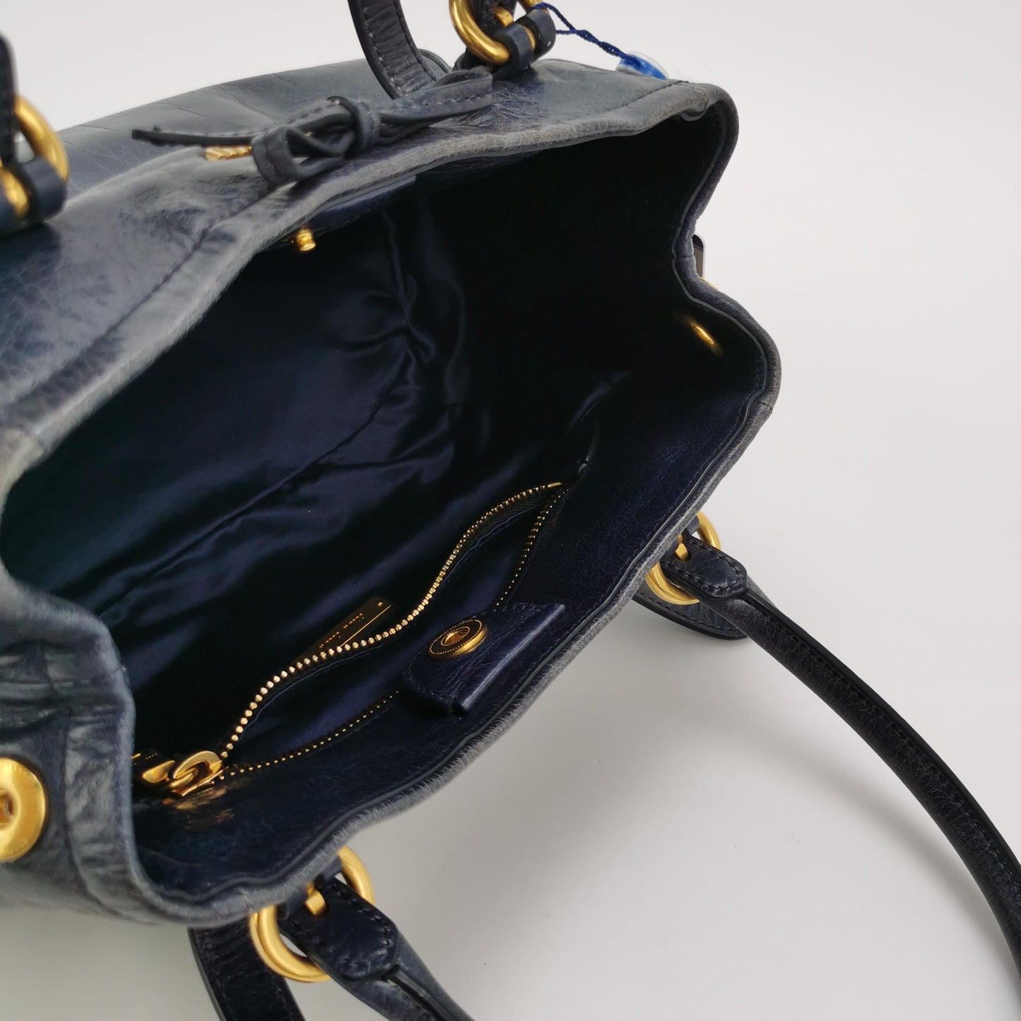 Miu Miu - Vitello Lux Bow Satchel - Cowhide leather - Navy - (Medium)