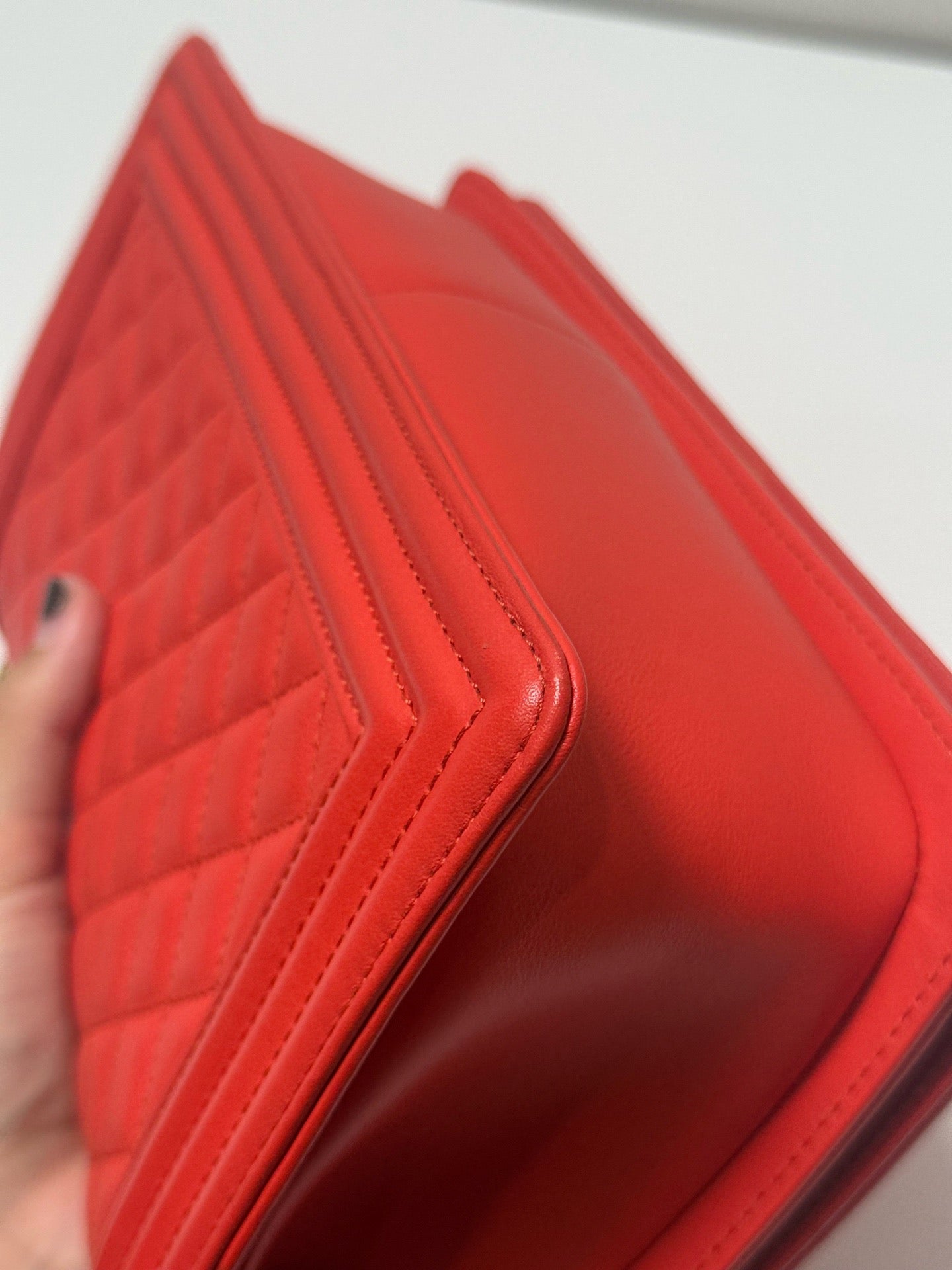 Chanel - Boy Bag - Lambskin leather - Orange - (Medium)