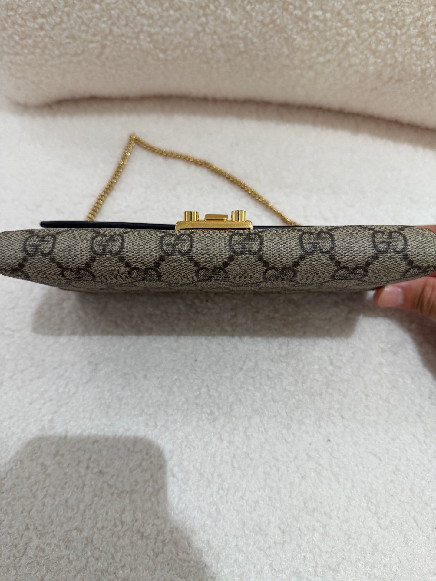 Gucci - Padlock Wallet on Chain - GG Supreme canvas with leather trim - Multicolour - (mini)