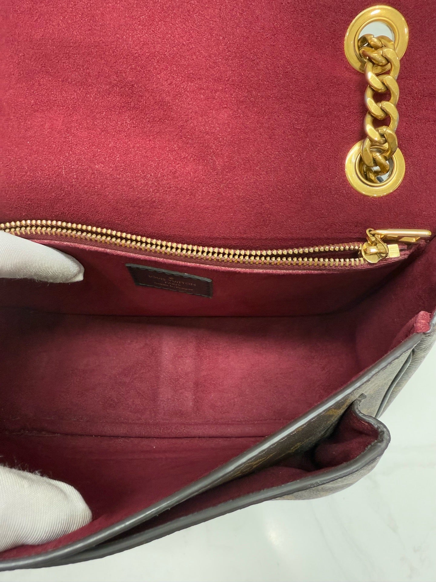 Louis Vuitton - Passy Chain - Monogram coated canvas with leather trim and gold-tone hardware - Brown - (Small)