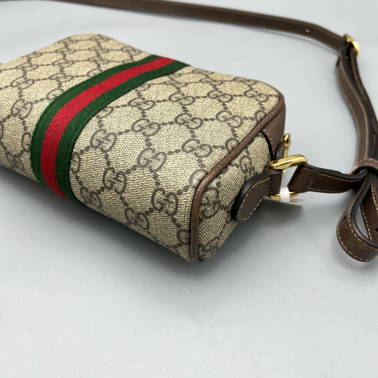 Gucci - Ophidia GG Camera Bag - GG Supreme canvas with leather trim - Brown - (mini)