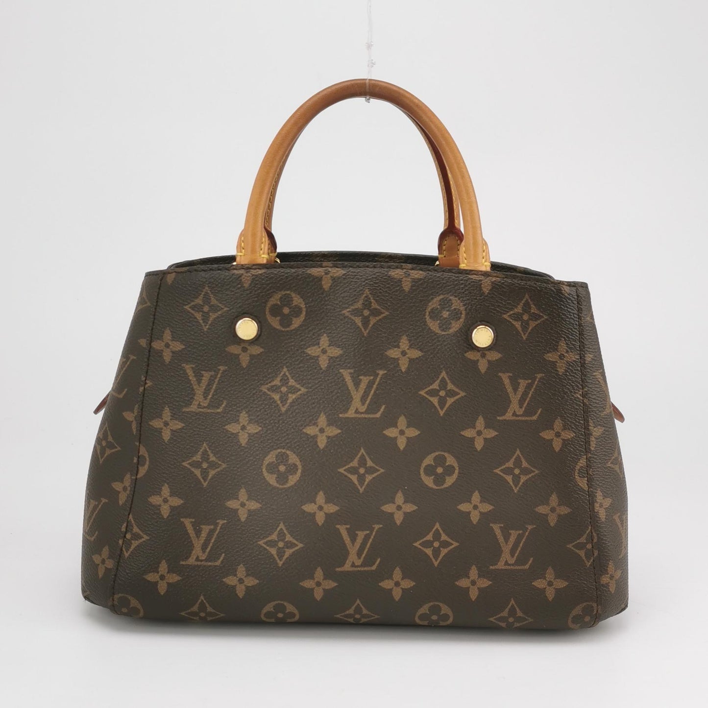 Louis Vuitton - Montaigne BB - Monogram coated canvas, Vachetta leather trim - Brown - (Small)