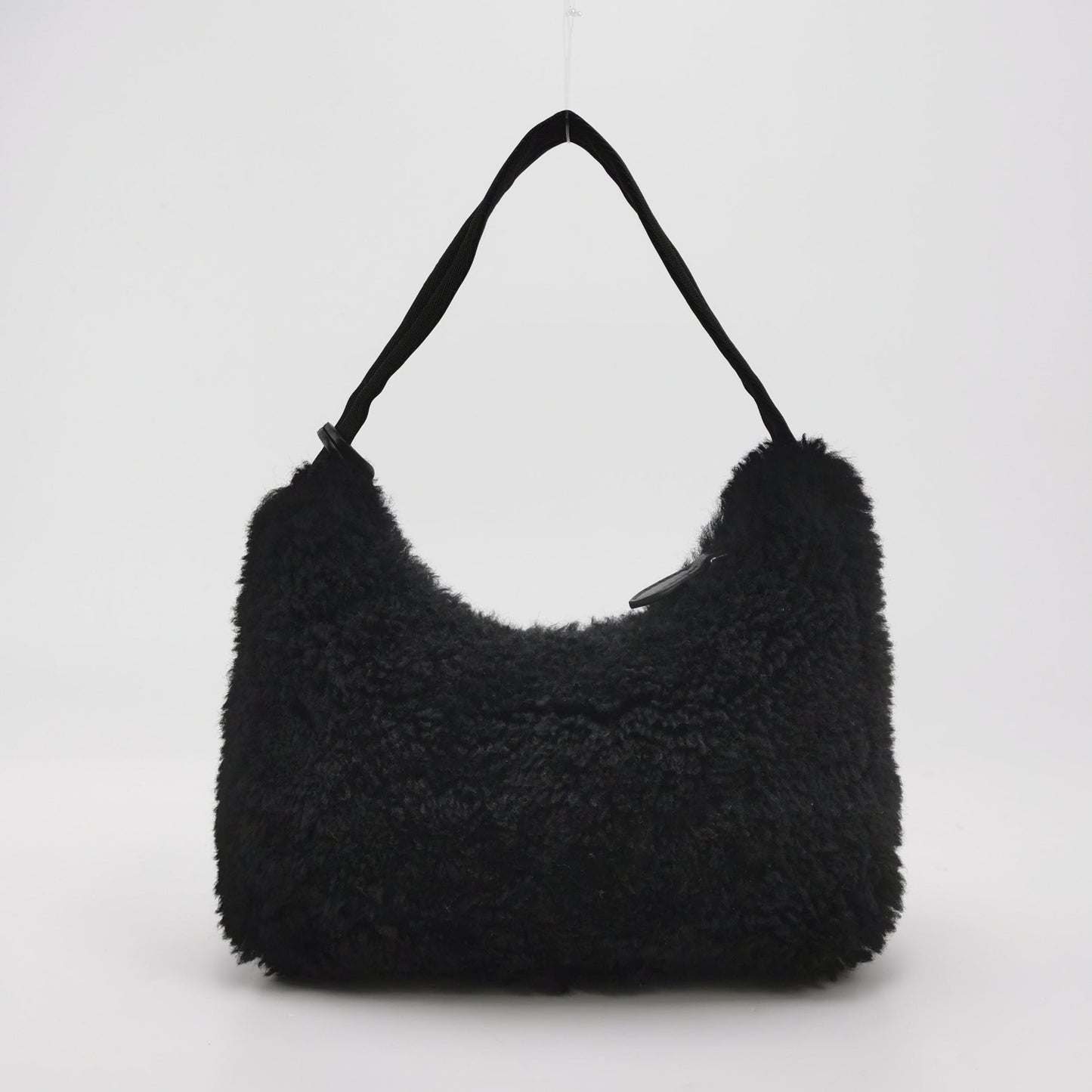 Prada - Re-Edition 2000 Shoulder Bag - Shearling wool - Black - (small)
